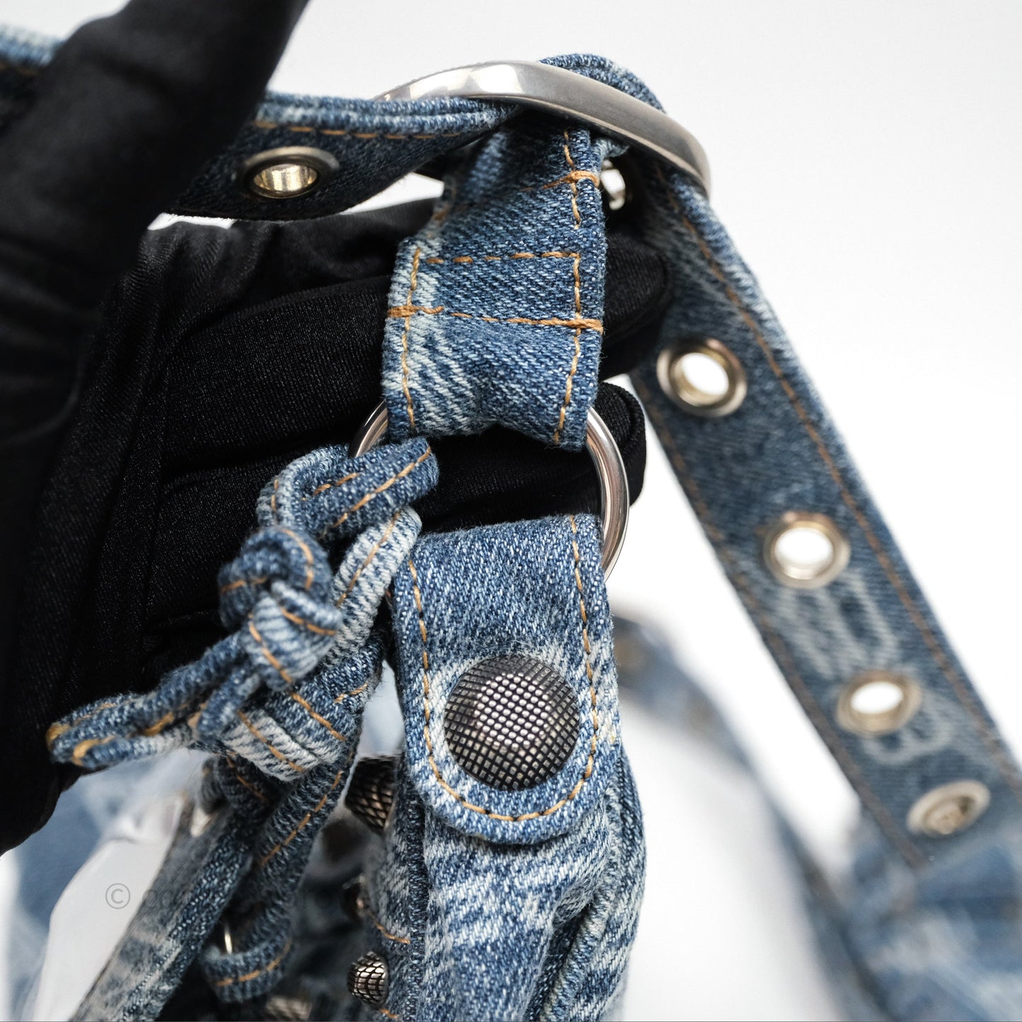 Balenciaga Le Cagole Denim Shoulder Bag