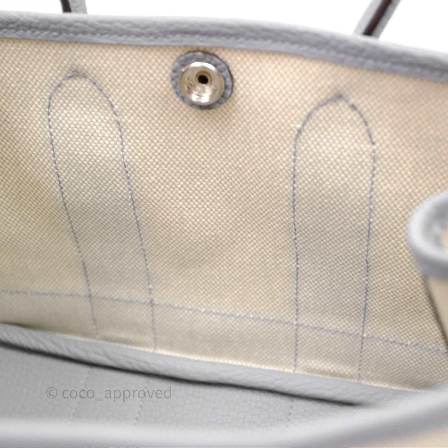 Hermes Neo Garden 23 bag Écru/ 8U Bleu Glacier/ P0 Gris Pantin Palladium Hardware