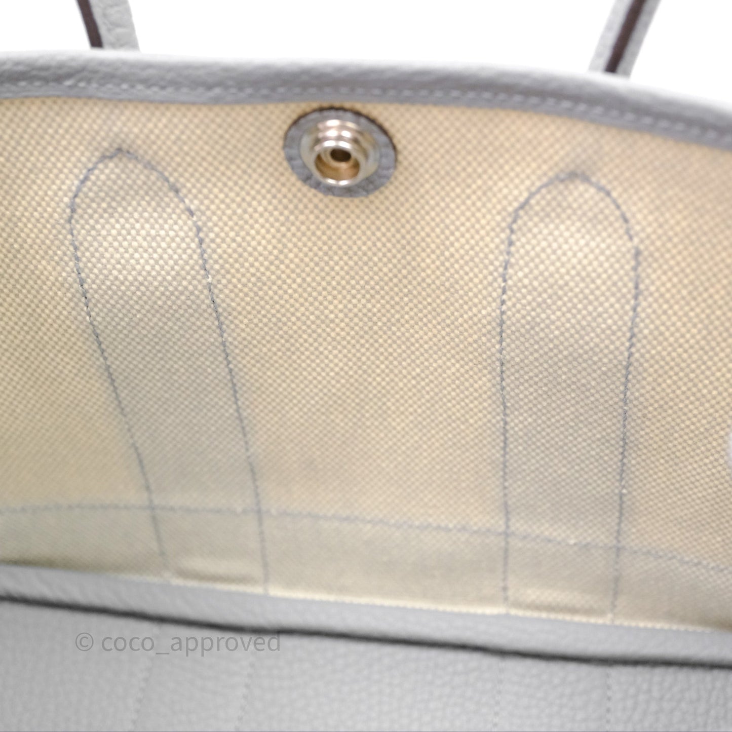Hermes Neo Garden 23 bag Écru/ 8U Bleu Glacier/ P0 Gris Pantin Palladium Hardware