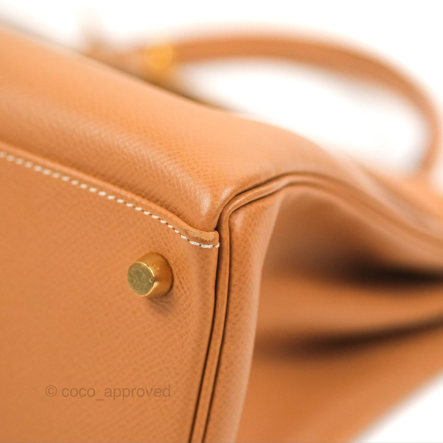 Hermès Kelly 32 Retourne Natural Epsom Gold Hardware