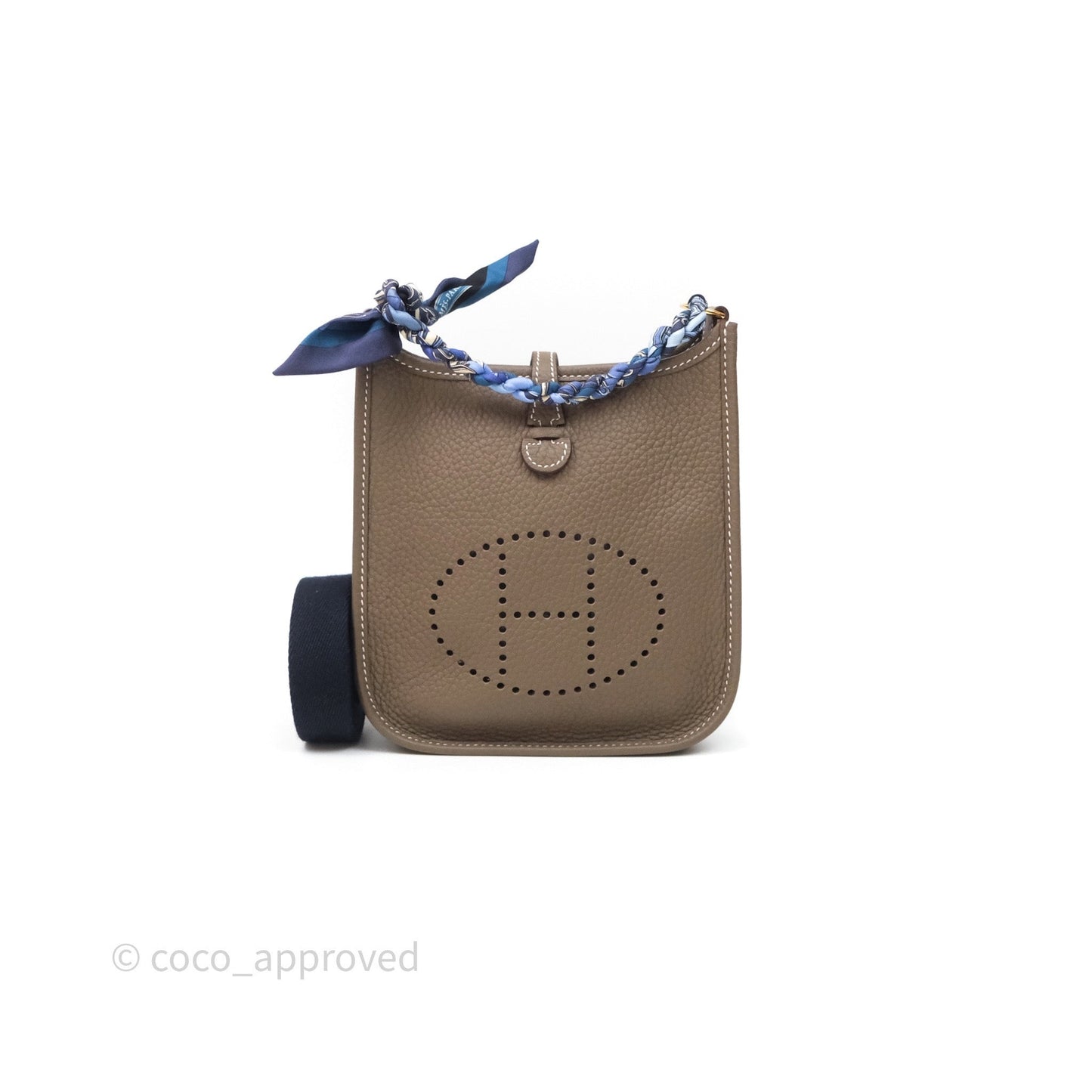Hermès Mini Evelyne 16 Etoupe 18 Clemence Gold Hardware