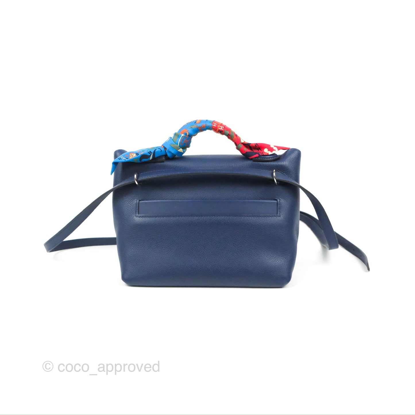 Hermès 24/24 21 Mini Bleu Saphir Evercolor/Swift Palladium Hardware