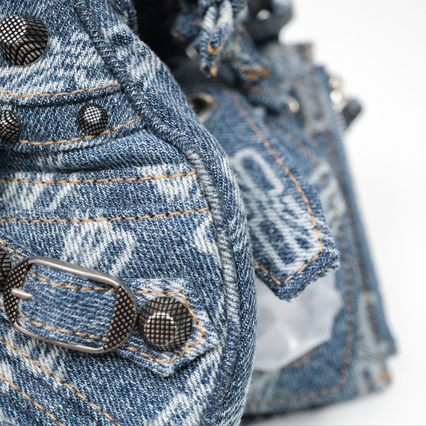 Balenciaga Le Cagole Denim Shoulder Bag