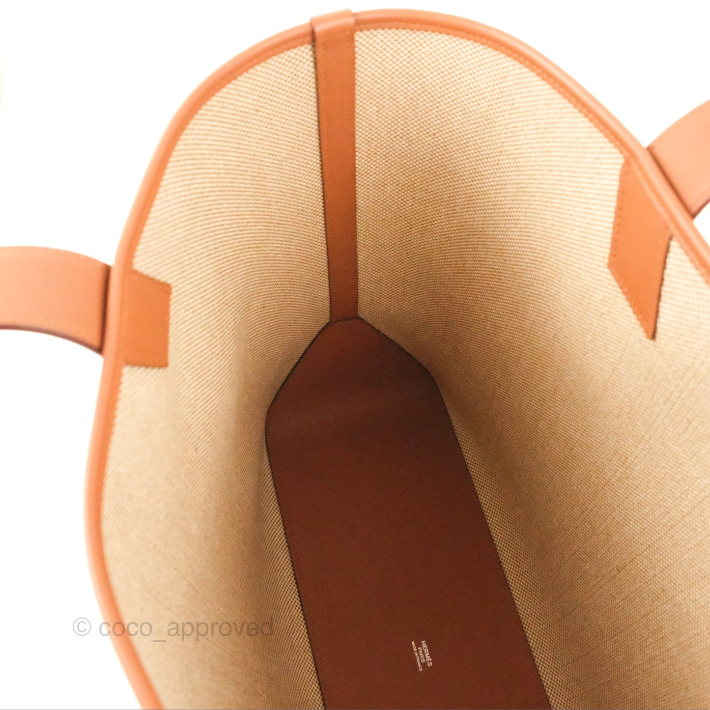 Hermès Cabas H en Biais 40 Bag Écru / Naturel / Gold H Canvas