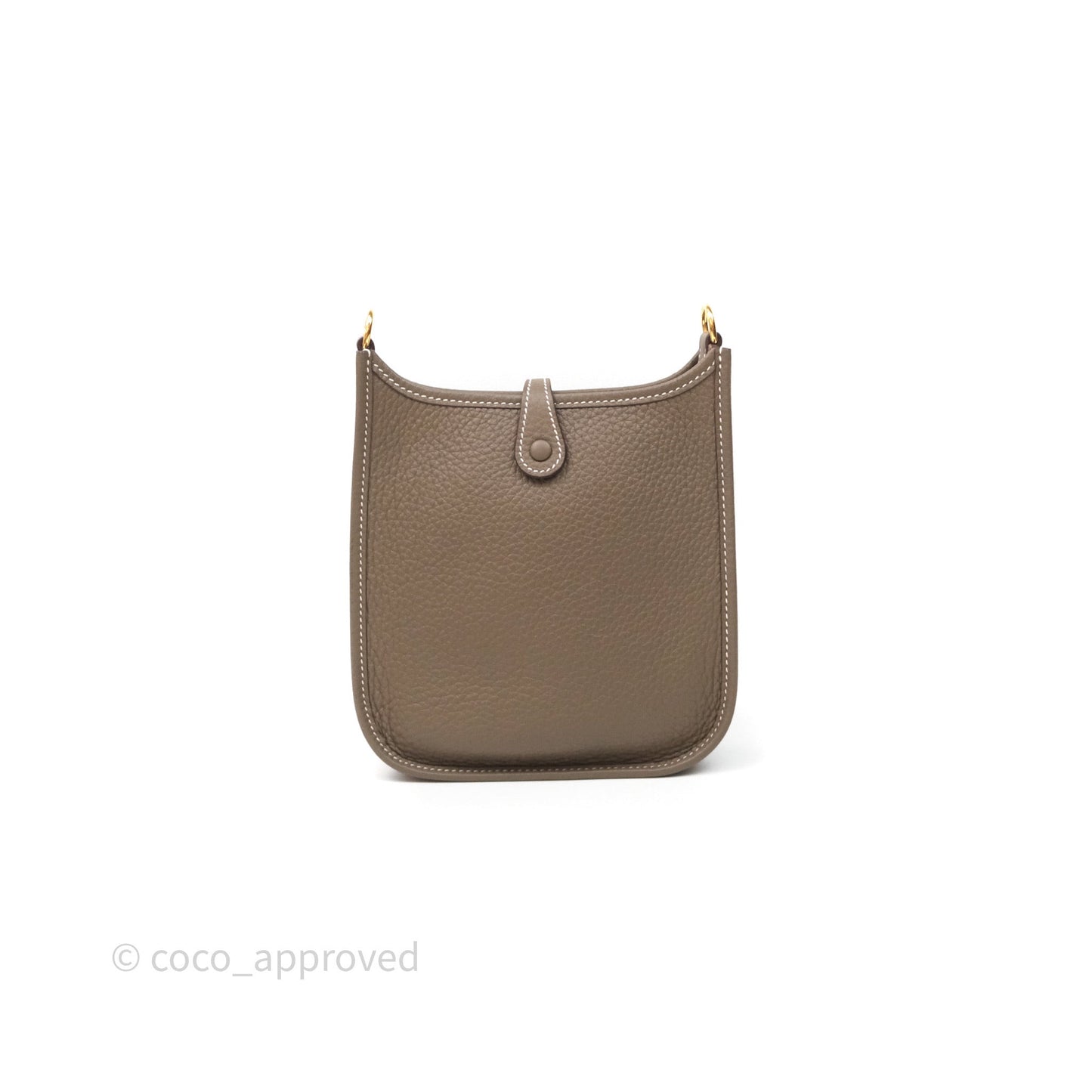 Hermès Mini Evelyne 16 Etoupe 18 Clemence Gold Hardware