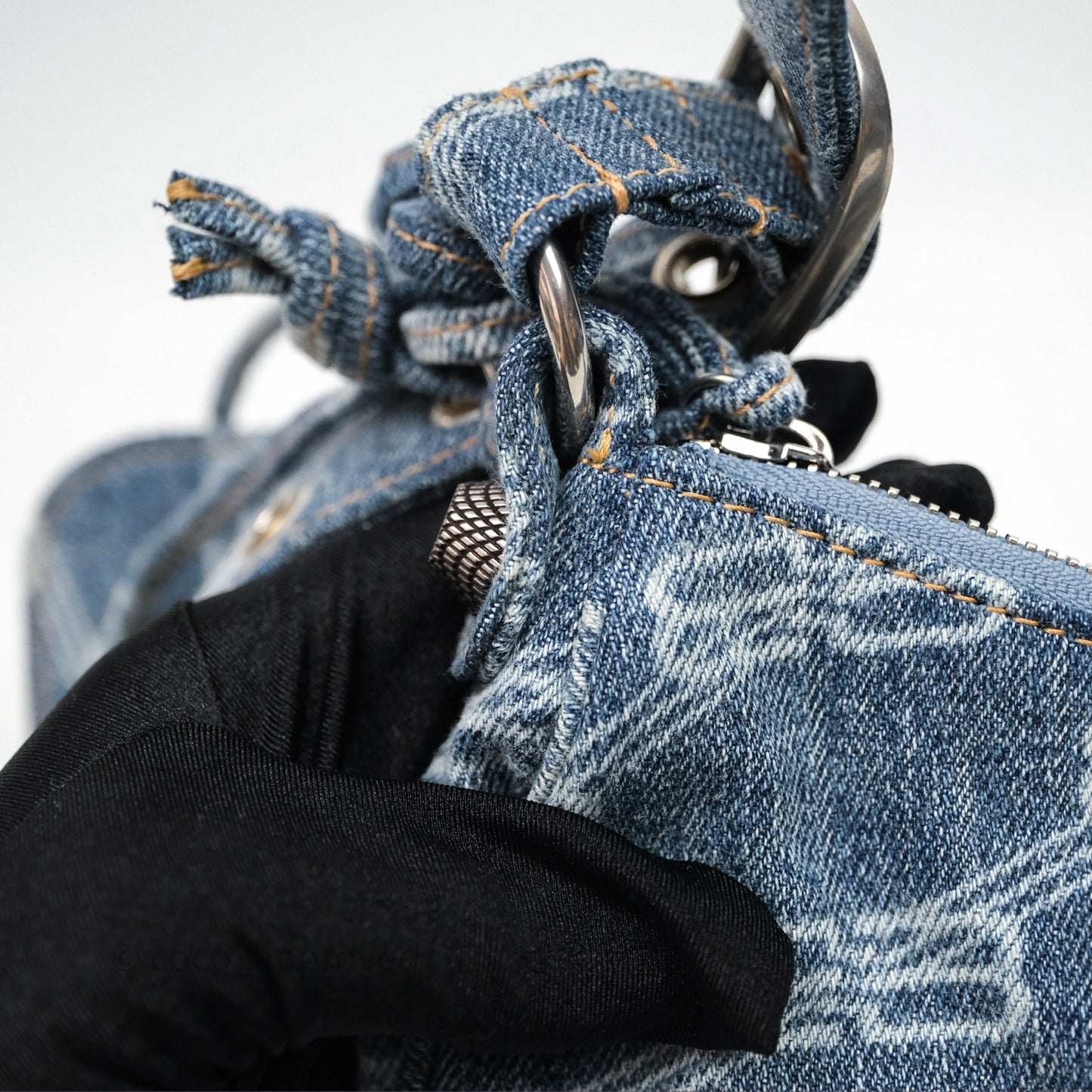 Balenciaga Le Cagole Denim Shoulder Bag