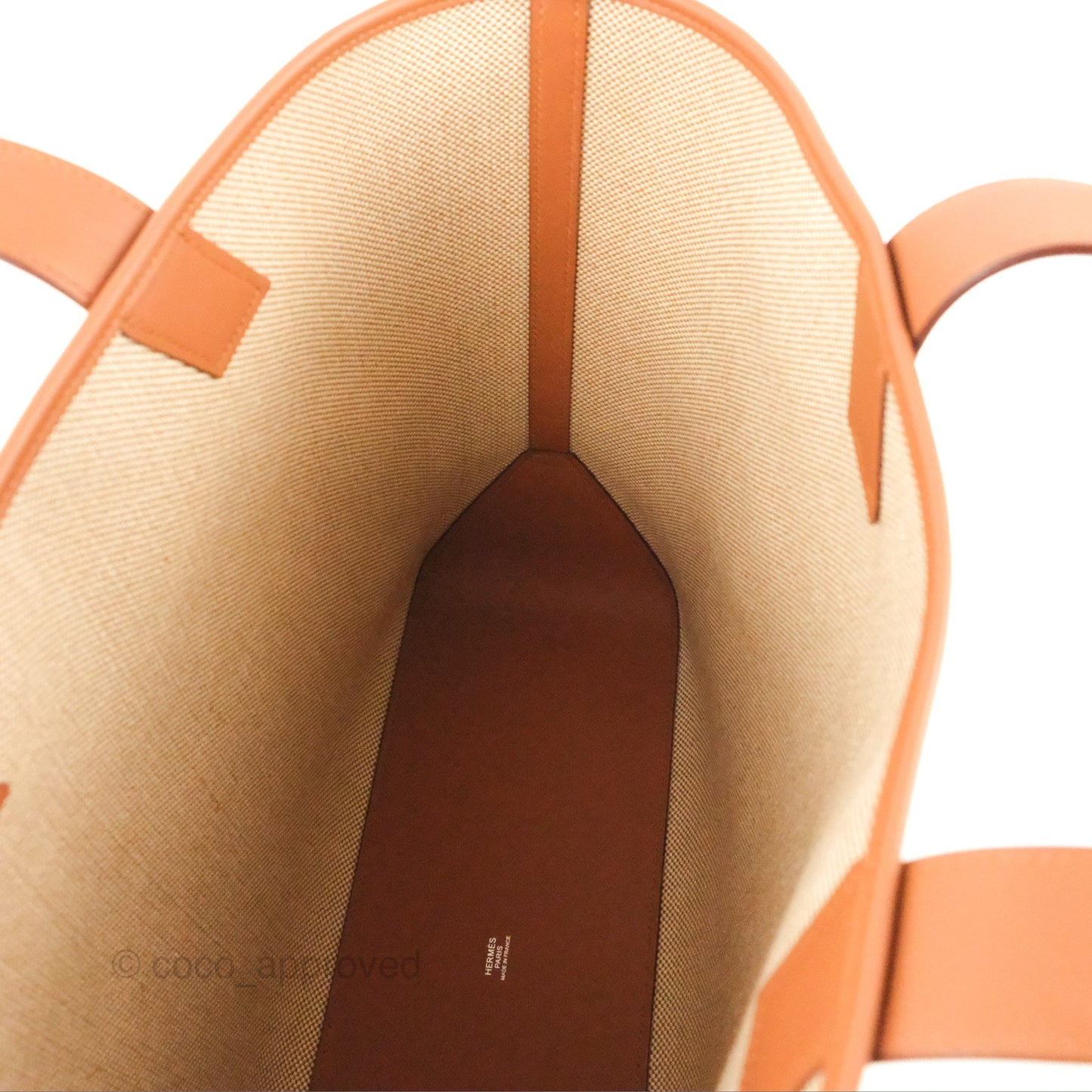 Hermès Cabas H en Biais 40 Bag Écru / Naturel / Gold H Canvas