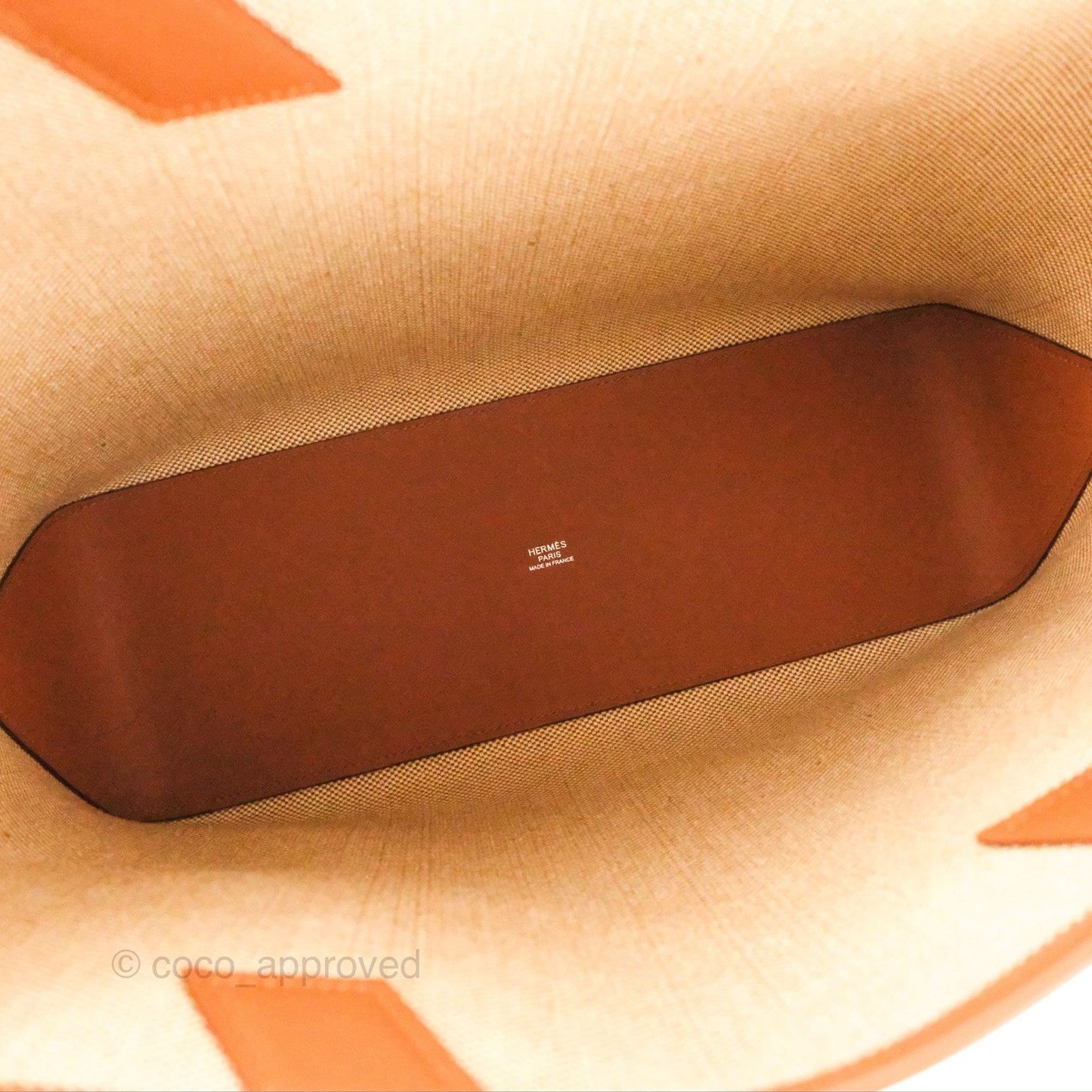 Hermès Cabas H en Biais 40 Bag Écru / Naturel / Gold H Canvas