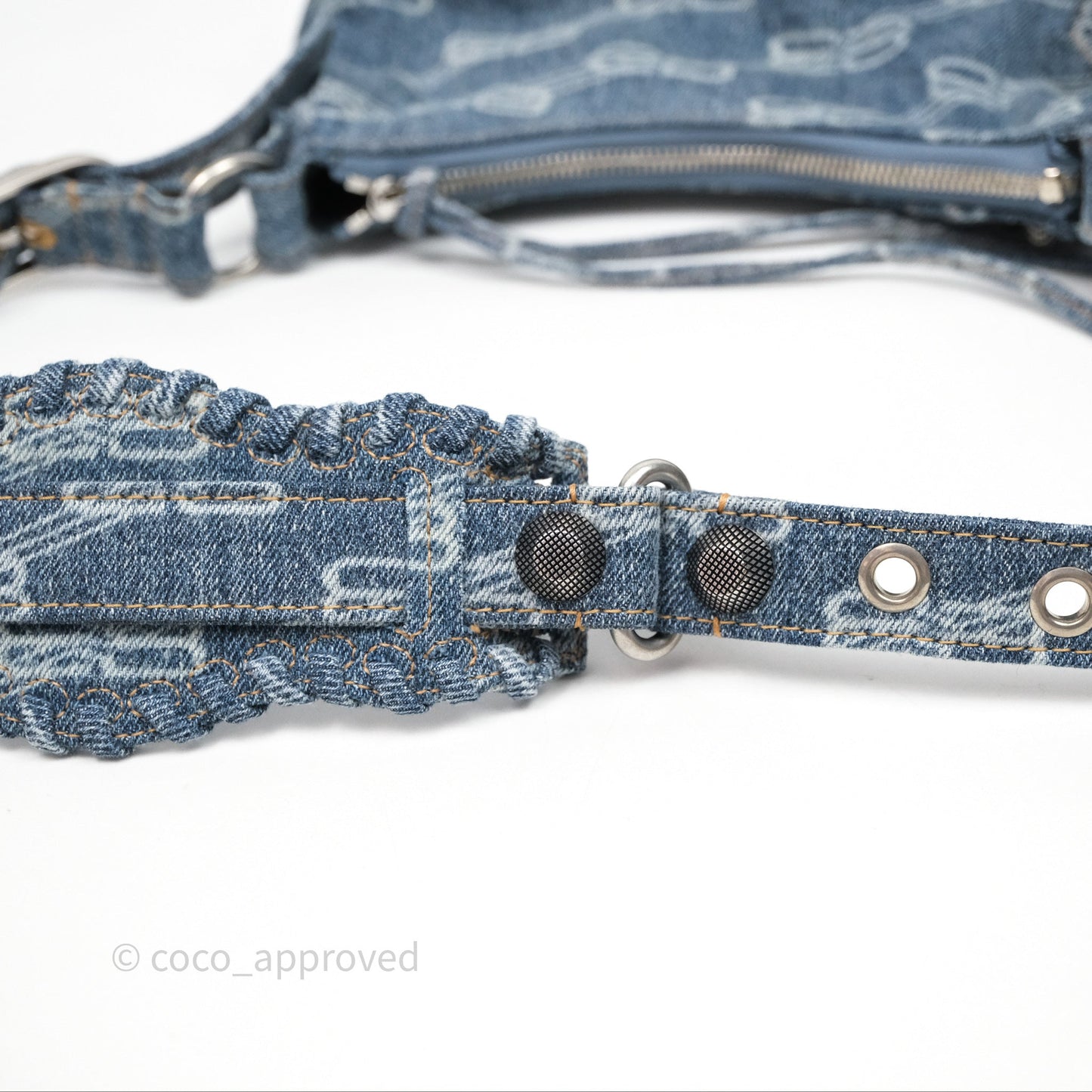 Balenciaga Le Cagole Denim Shoulder Bag