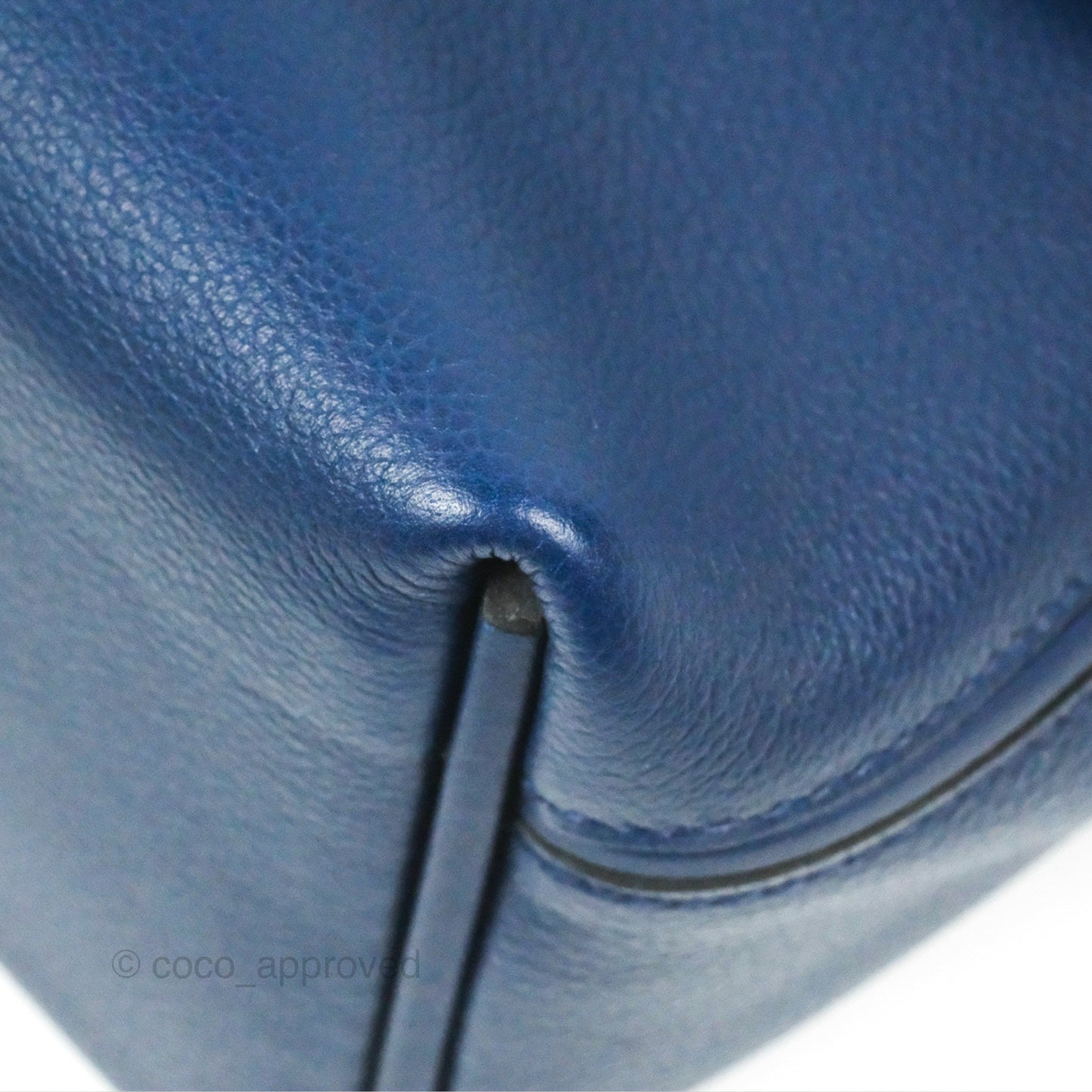Hermès 24/24 21 Mini Bleu Saphir Evercolor/Swift Palladium Hardware