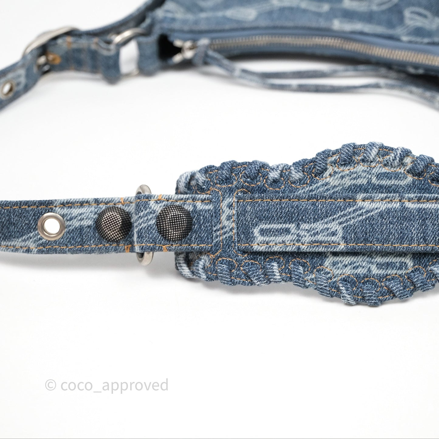 Balenciaga Le Cagole Denim Shoulder Bag