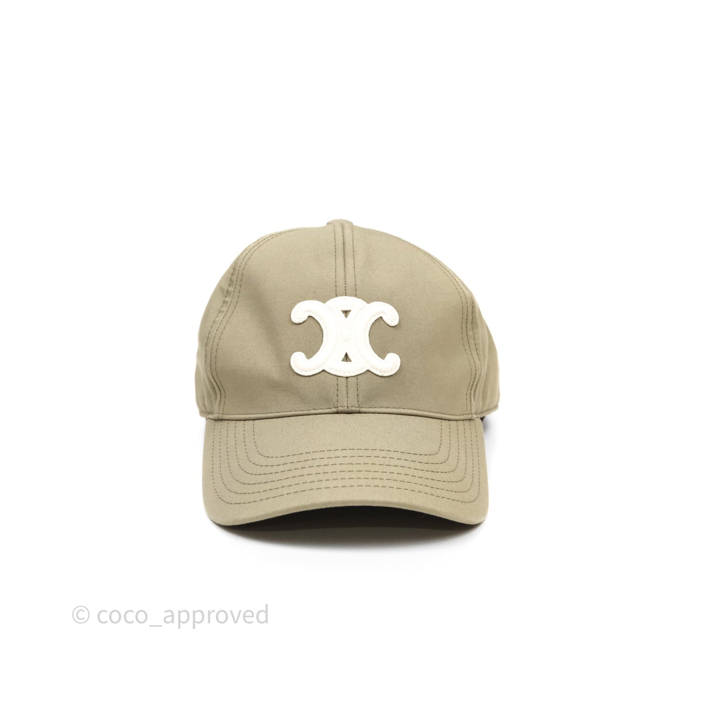 Celine Baseball Cap Cotton Triomphe Green
