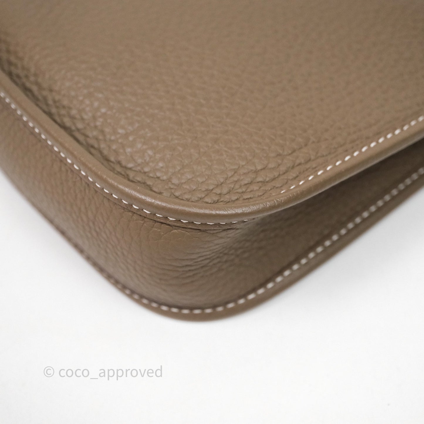 Hermès Mini Evelyne 16 Etoupe 18 Clemence Gold Hardware