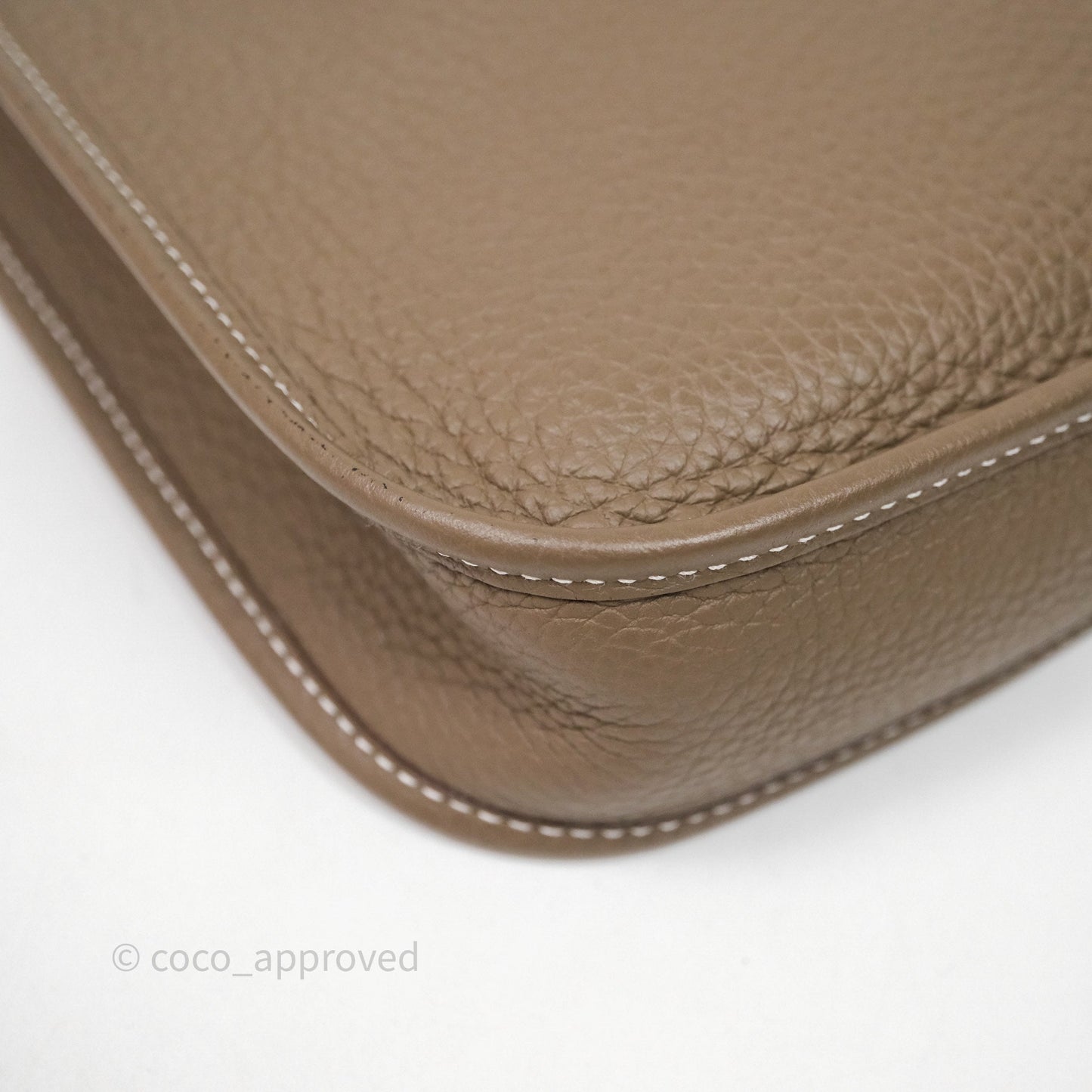 Hermès Mini Evelyne 16 Etoupe 18 Clemence Gold Hardware