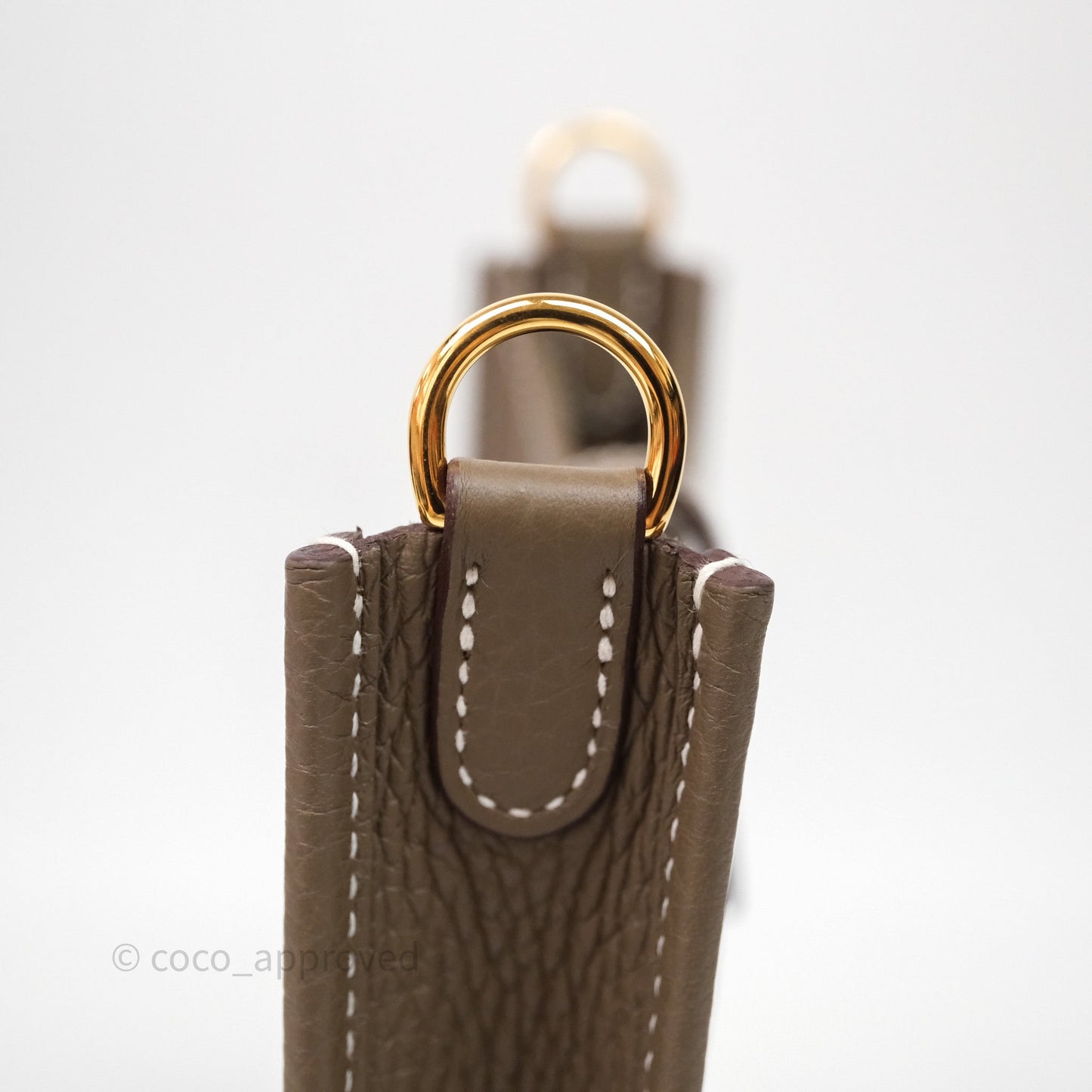 Hermès Mini Evelyne 16 Etoupe 18 Clemence Gold Hardware