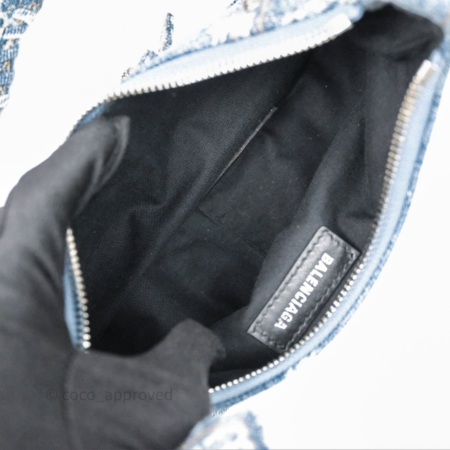 Balenciaga Le Cagole Denim Shoulder Bag