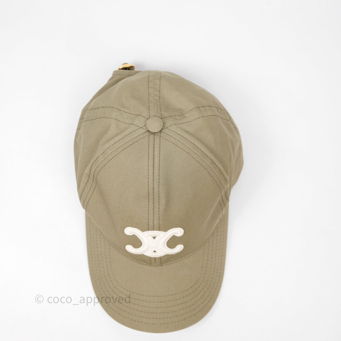 Celine Baseball Cap Cotton Triomphe Green