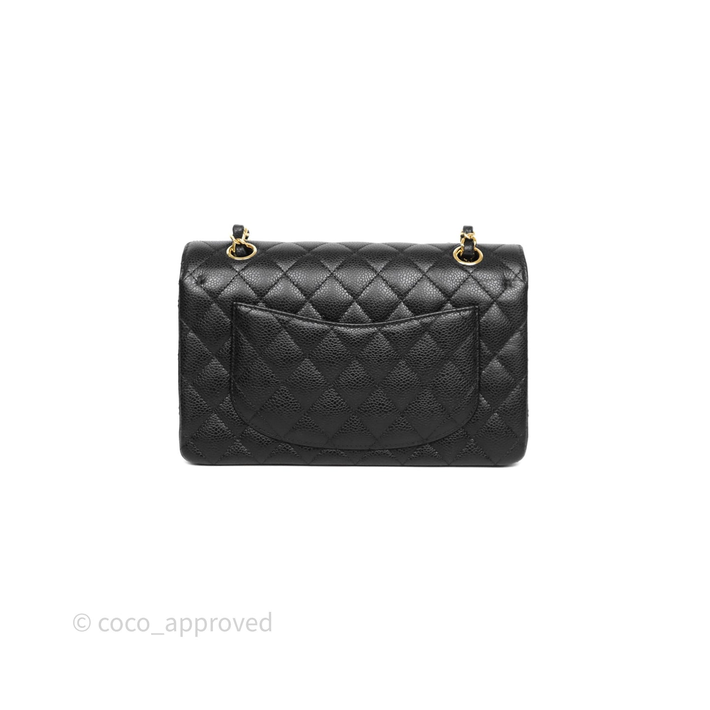 Chanel Small Classic Flap Quilted Black Caviar Gold Hardware