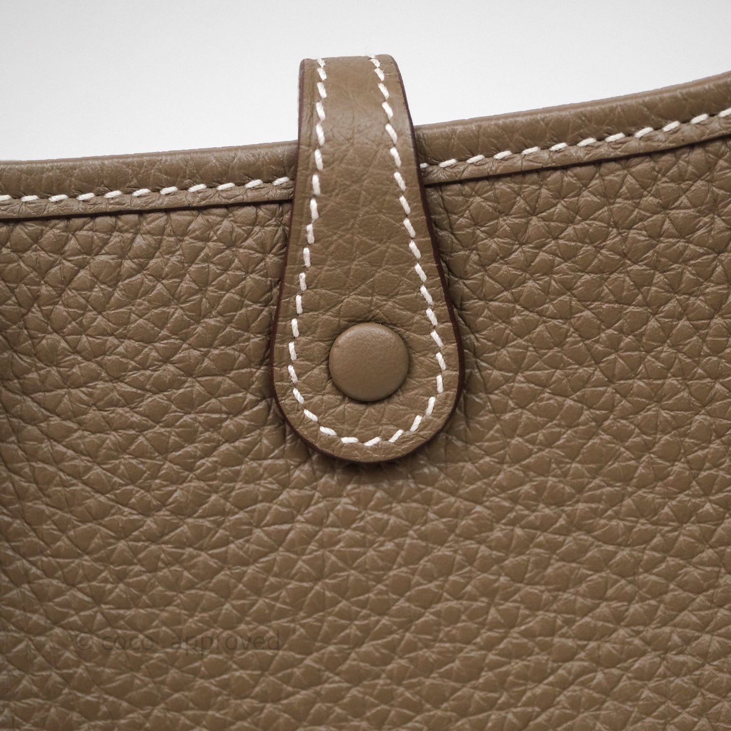 Hermès Mini Evelyne 16 Etoupe 18 Clemence Gold Hardware