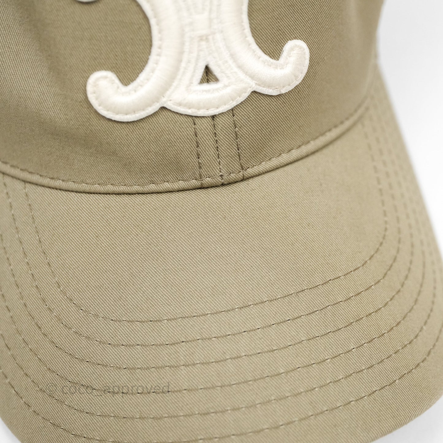 Celine Baseball Cap Cotton Triomphe Green