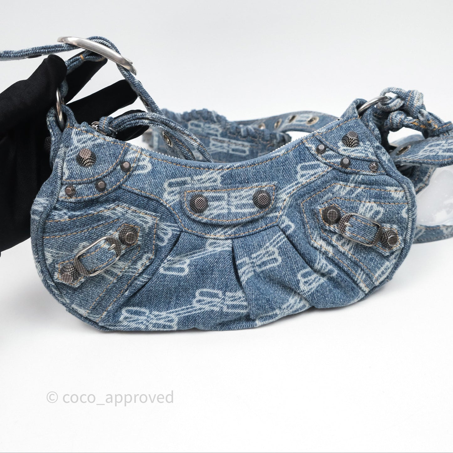 Balenciaga Le Cagole Denim Shoulder Bag