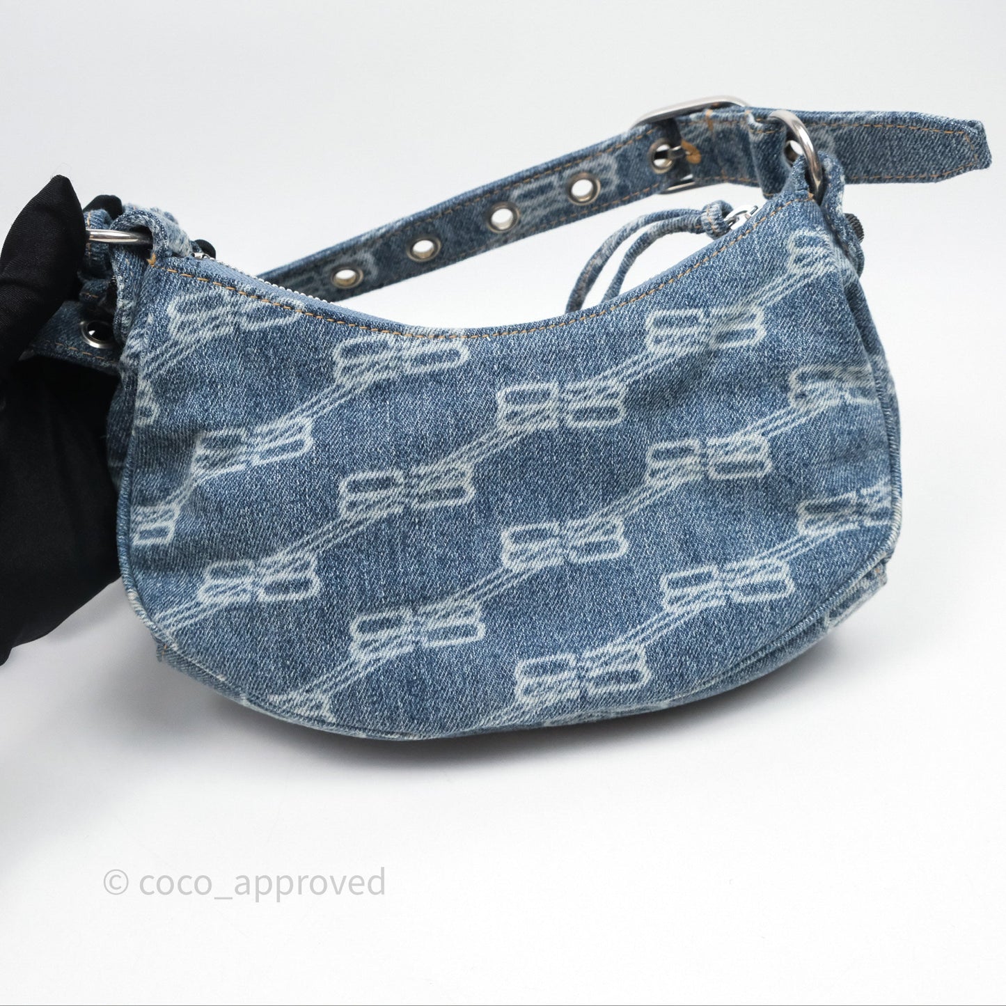 Balenciaga Le Cagole Denim Shoulder Bag