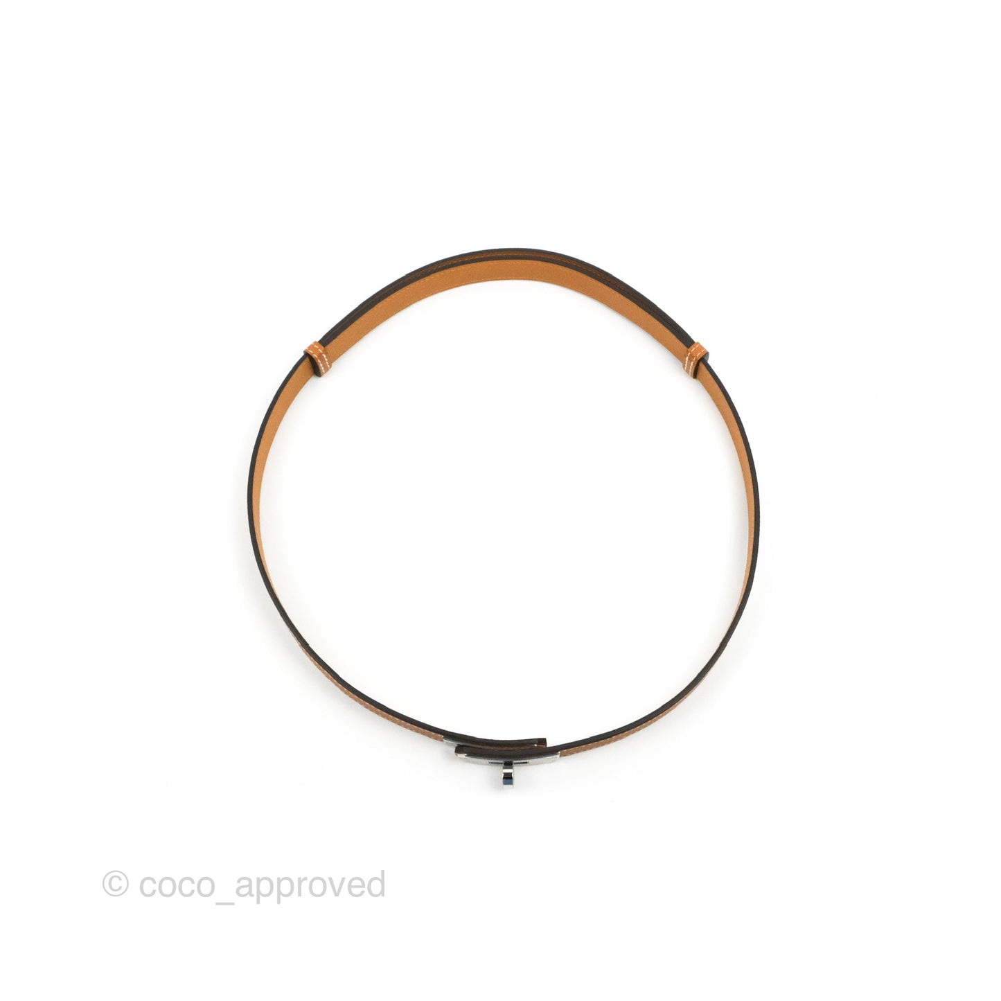 Hermès Epsom Kelly Buckle Belt Palladium Hardware