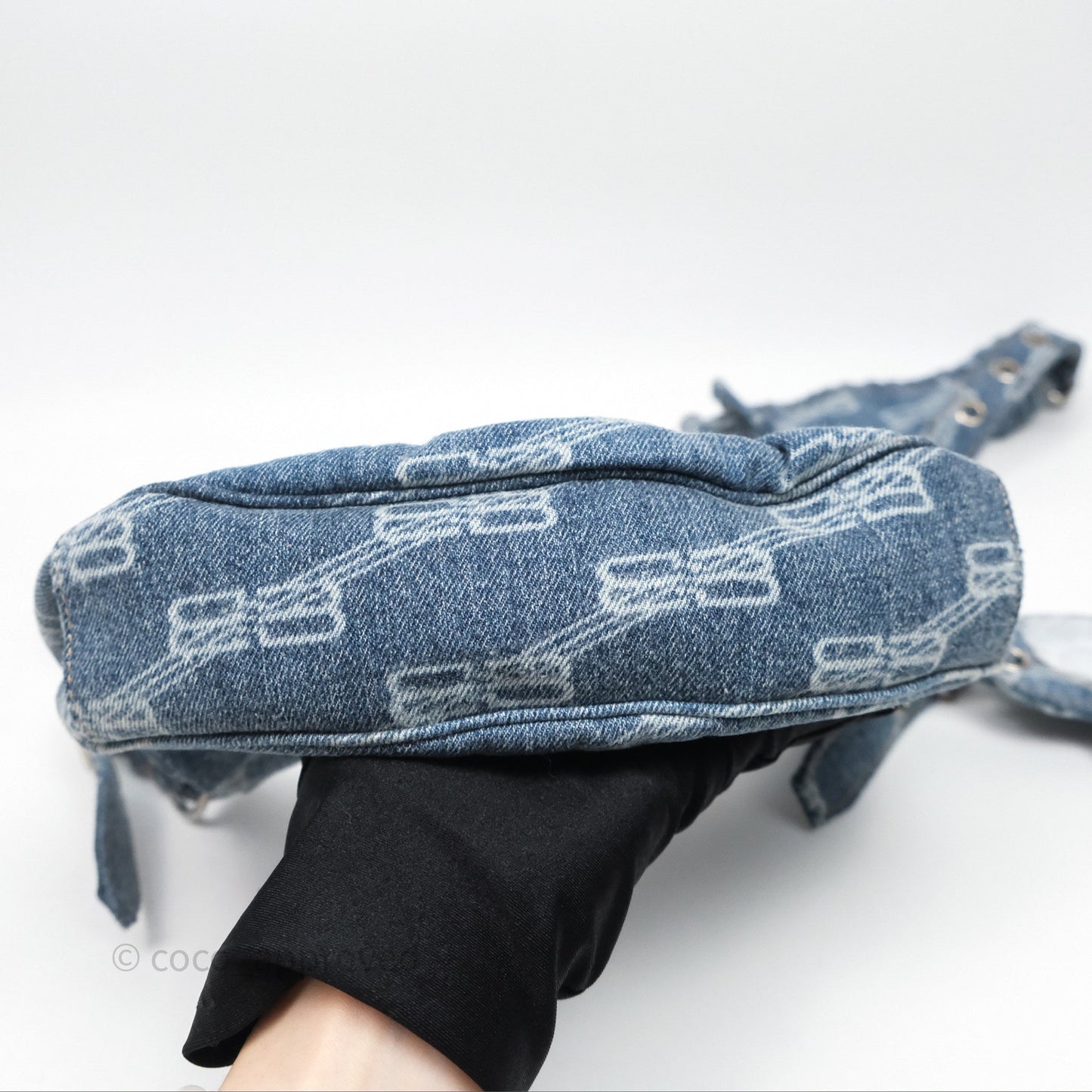 Balenciaga Le Cagole Denim Shoulder Bag