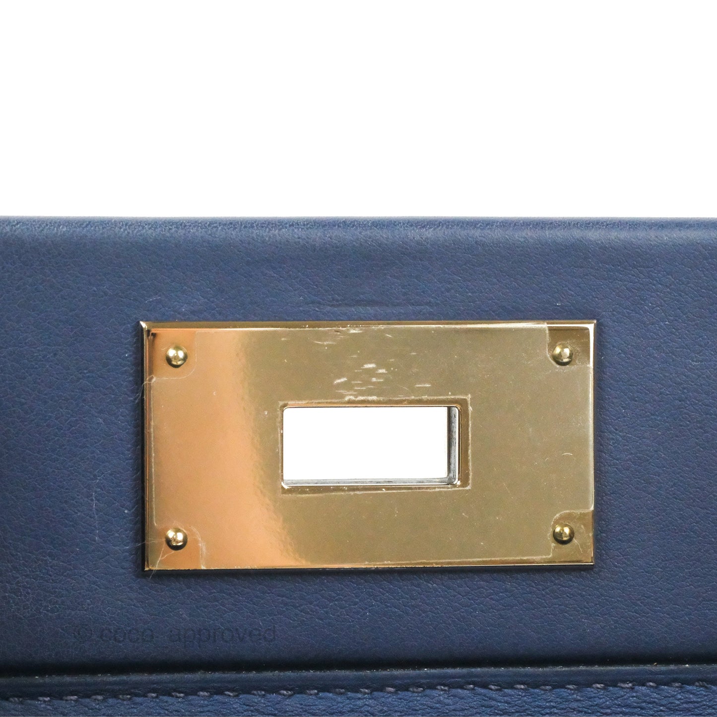 Hermès 24/24 21 Mini Bleu Saphir Evercolor/Swift Palladium Hardware