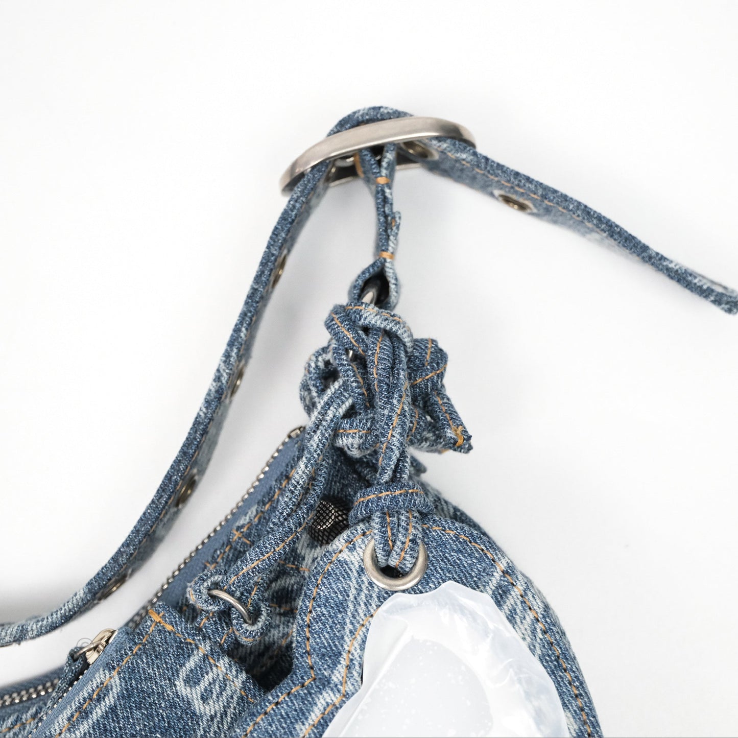 Balenciaga Le Cagole Denim Shoulder Bag