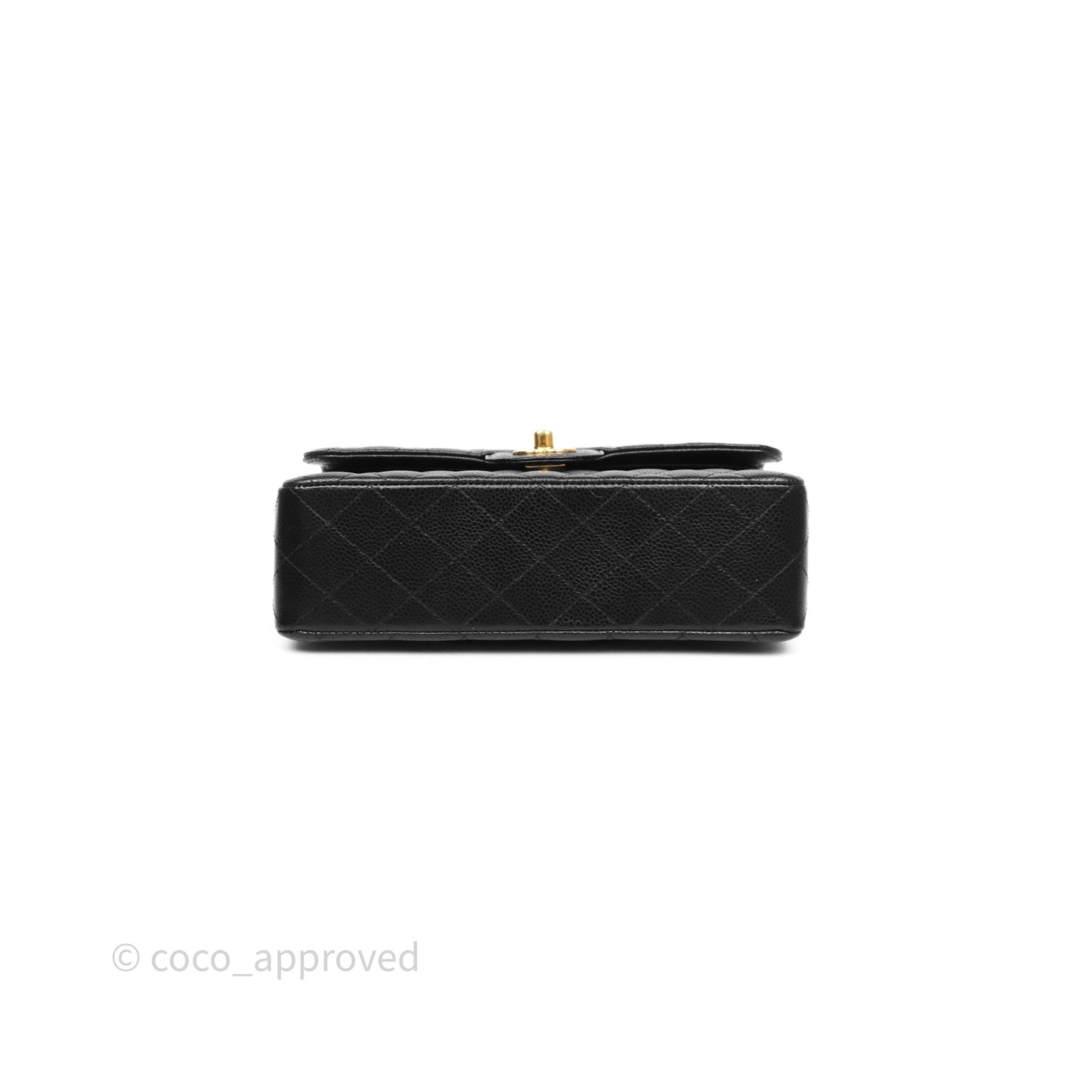 Chanel Small Classic Flap Quilted Black Caviar Gold Hardware