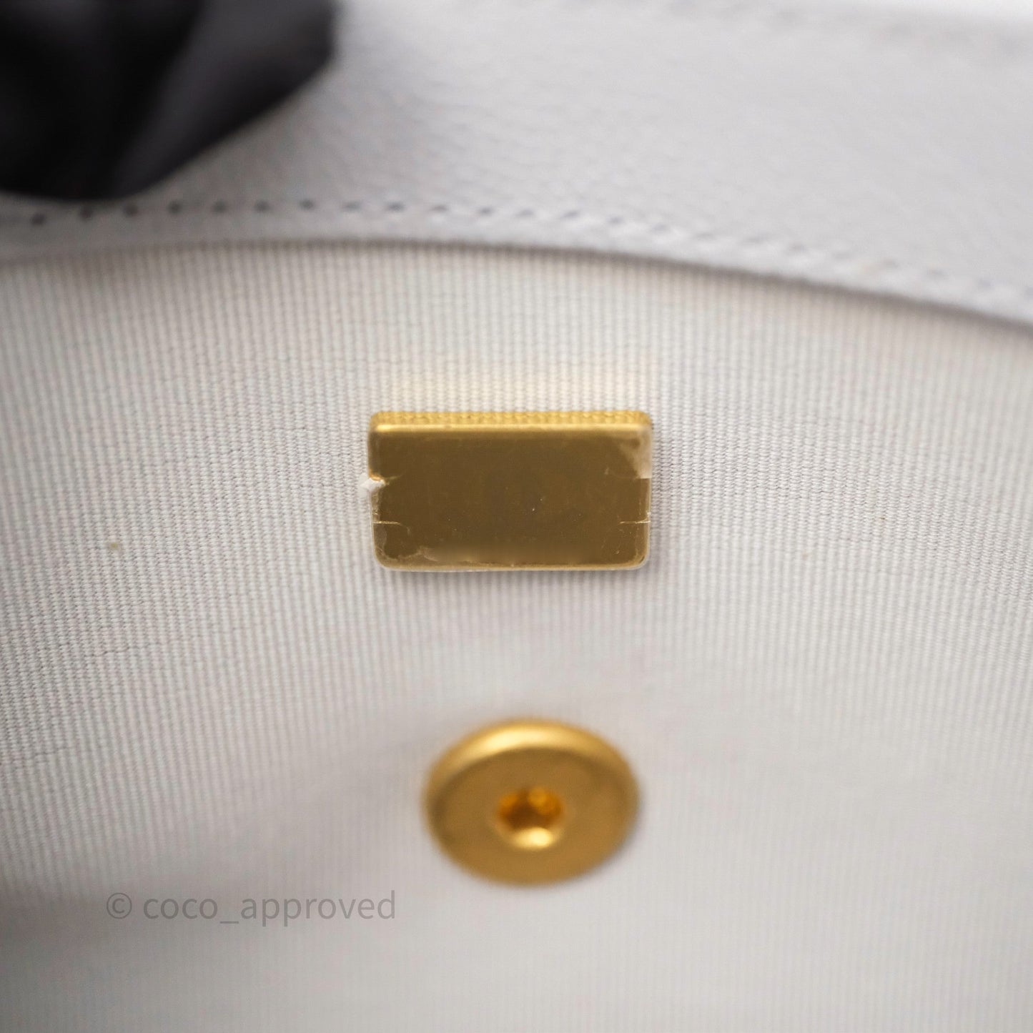 Chanel Small Chain Handle Flap Bag Grey Caviar Aged Gold Hardware 25P