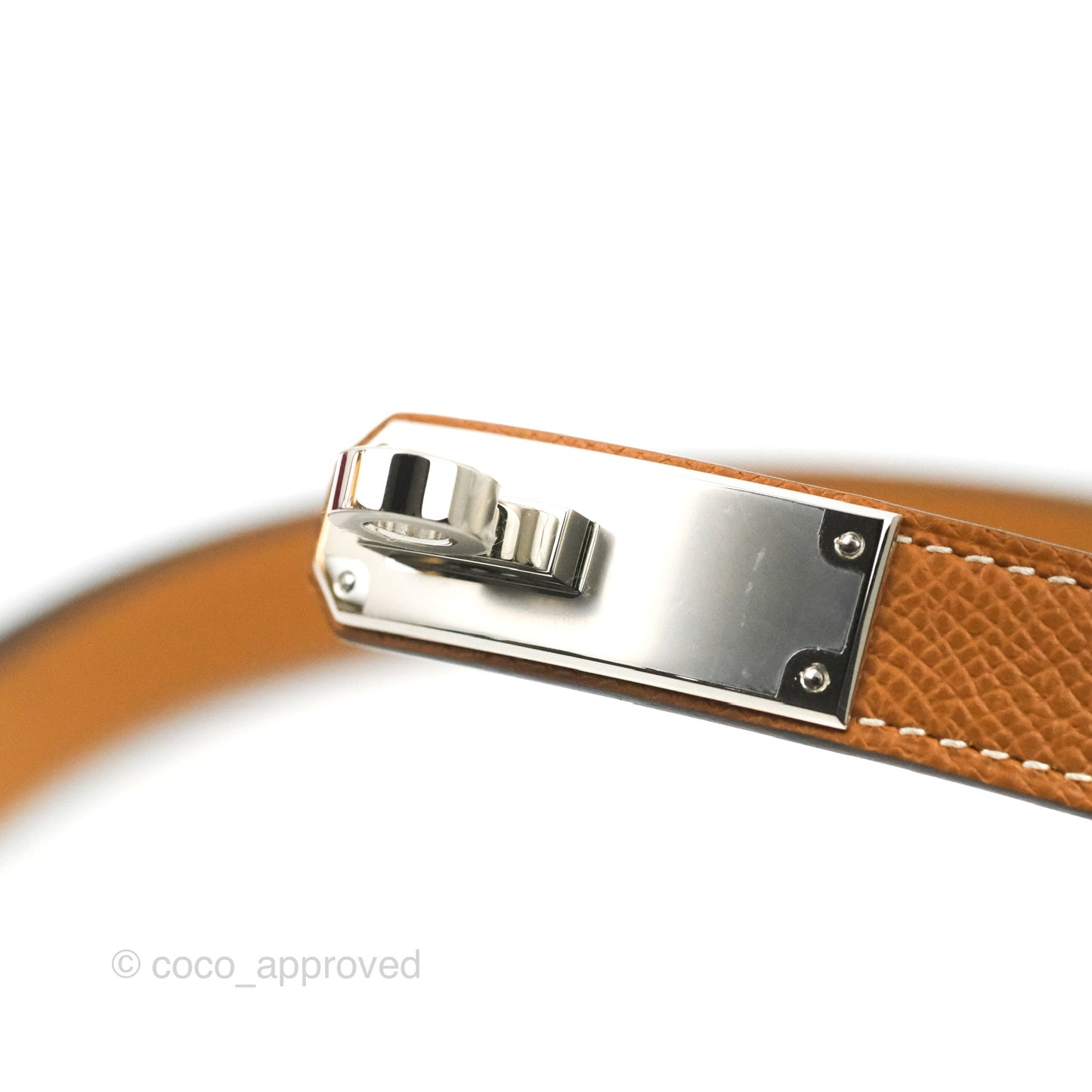 Hermès Epsom Kelly Buckle Belt Palladium Hardware
