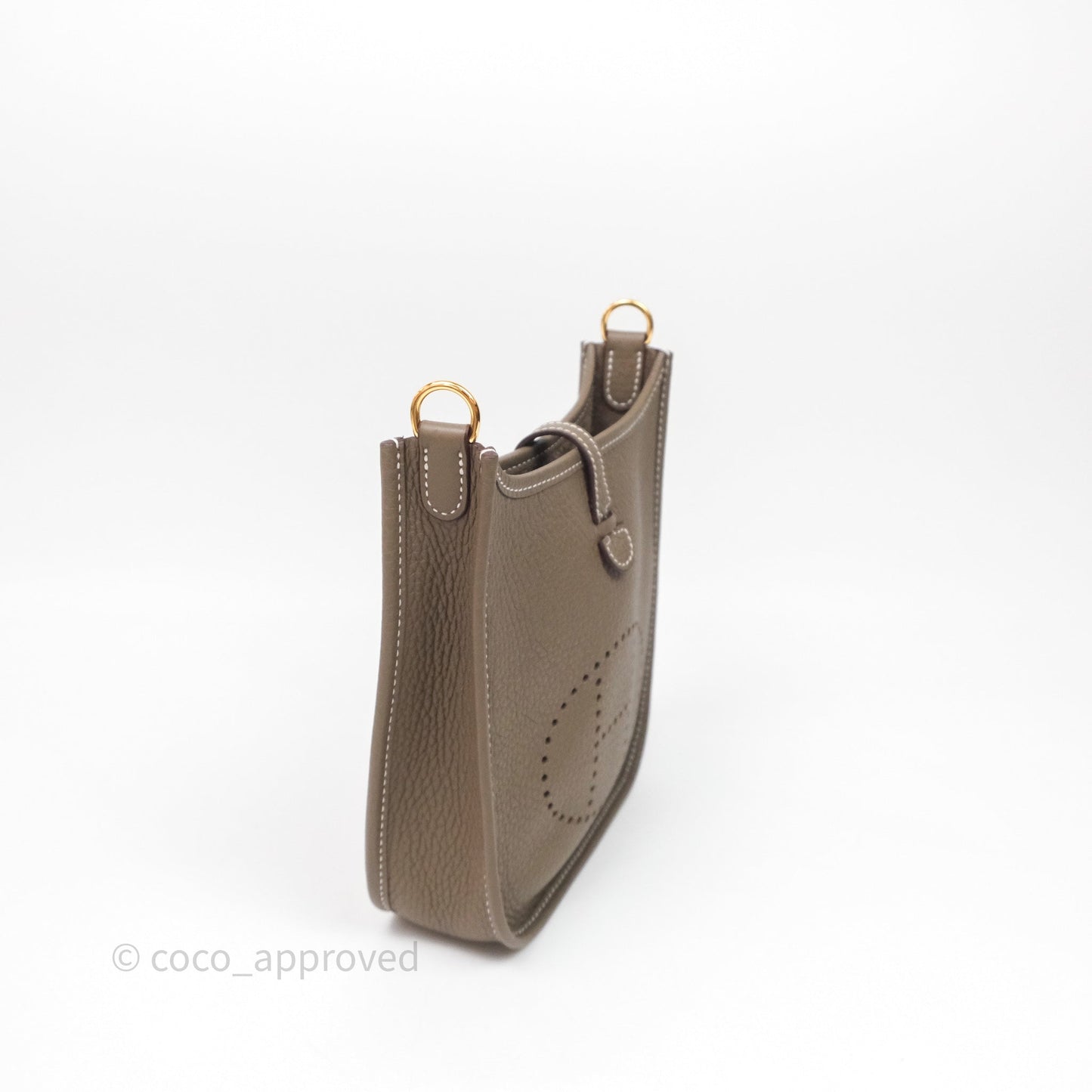 Hermès Mini Evelyne 16 Etoupe 18 Clemence Gold Hardware
