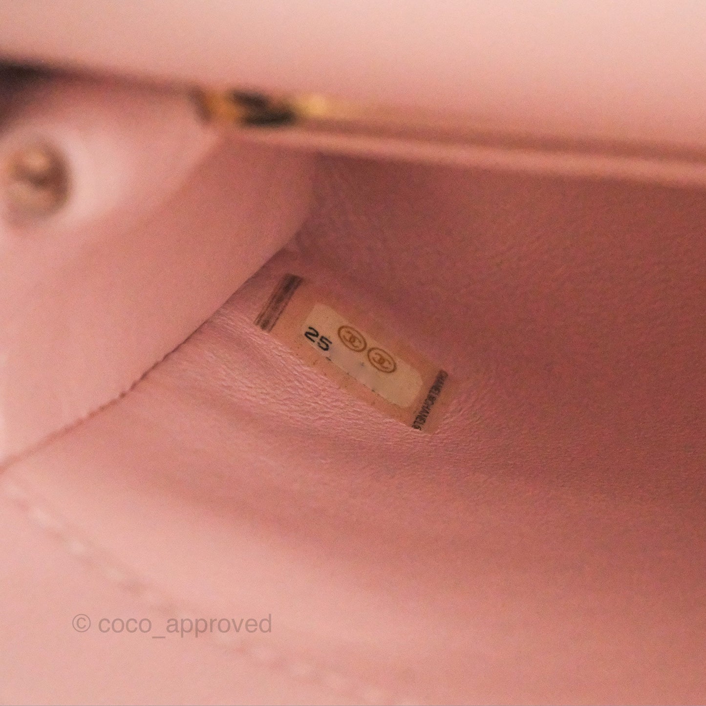 Chanel Small Coco Handle Baby Pink Python Aged Gold Hardware