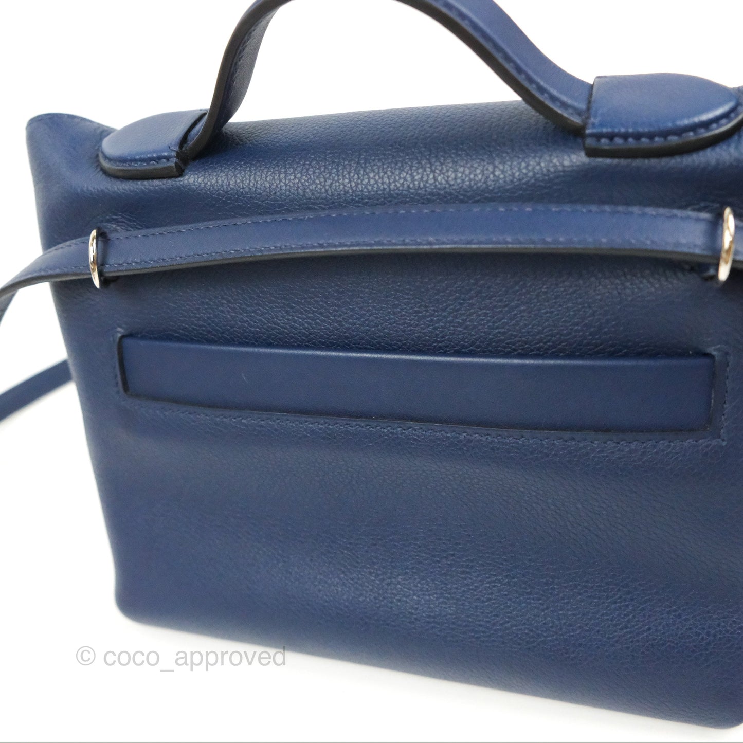 Hermès 24/24 21 Mini Bleu Saphir Evercolor/Swift Palladium Hardware