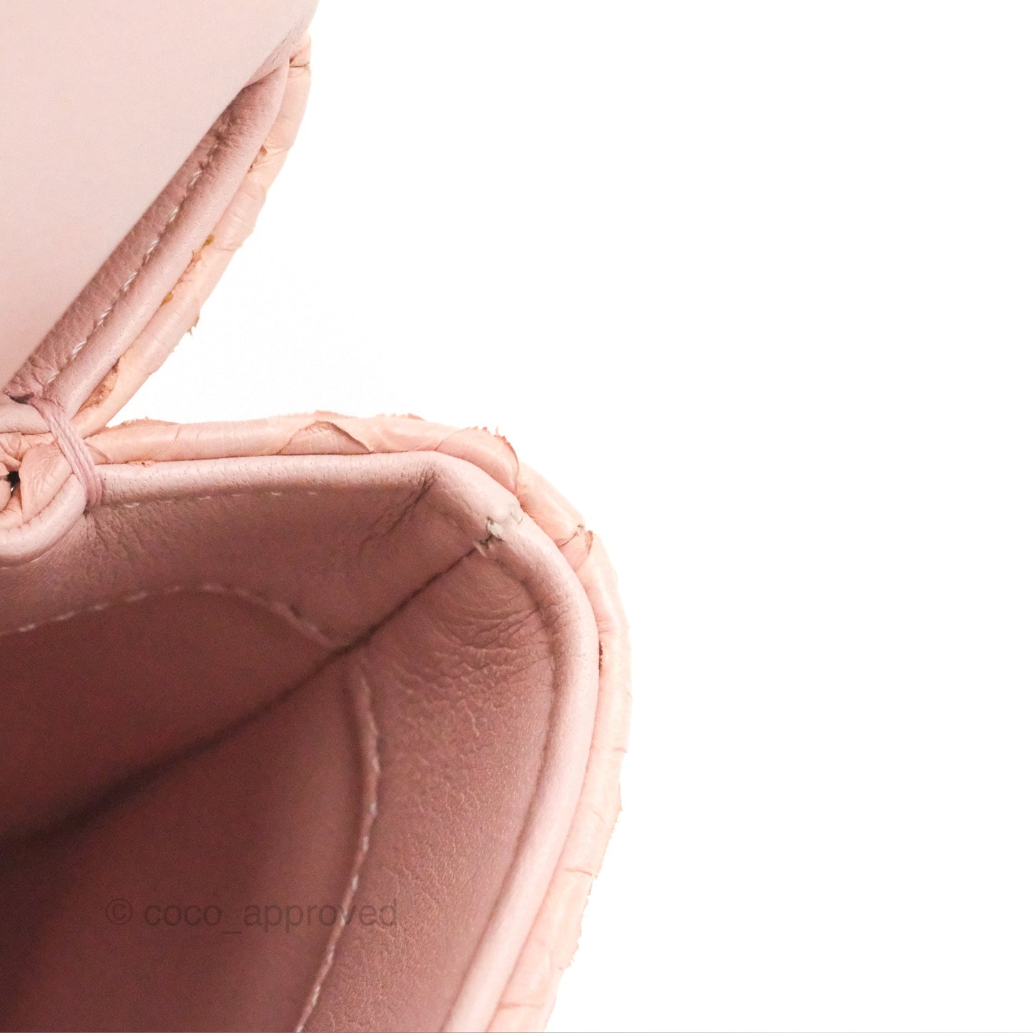 Chanel Small Coco Handle Baby Pink Python Aged Gold Hardware