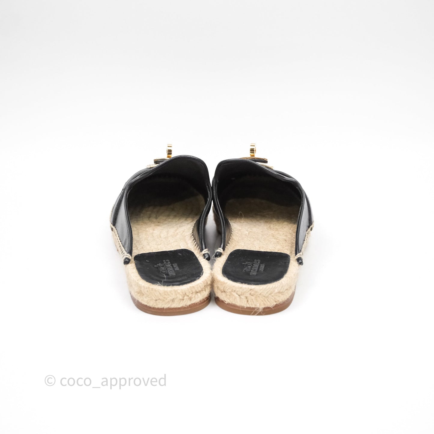 Hermes Feria Espadrille Noir Size 36