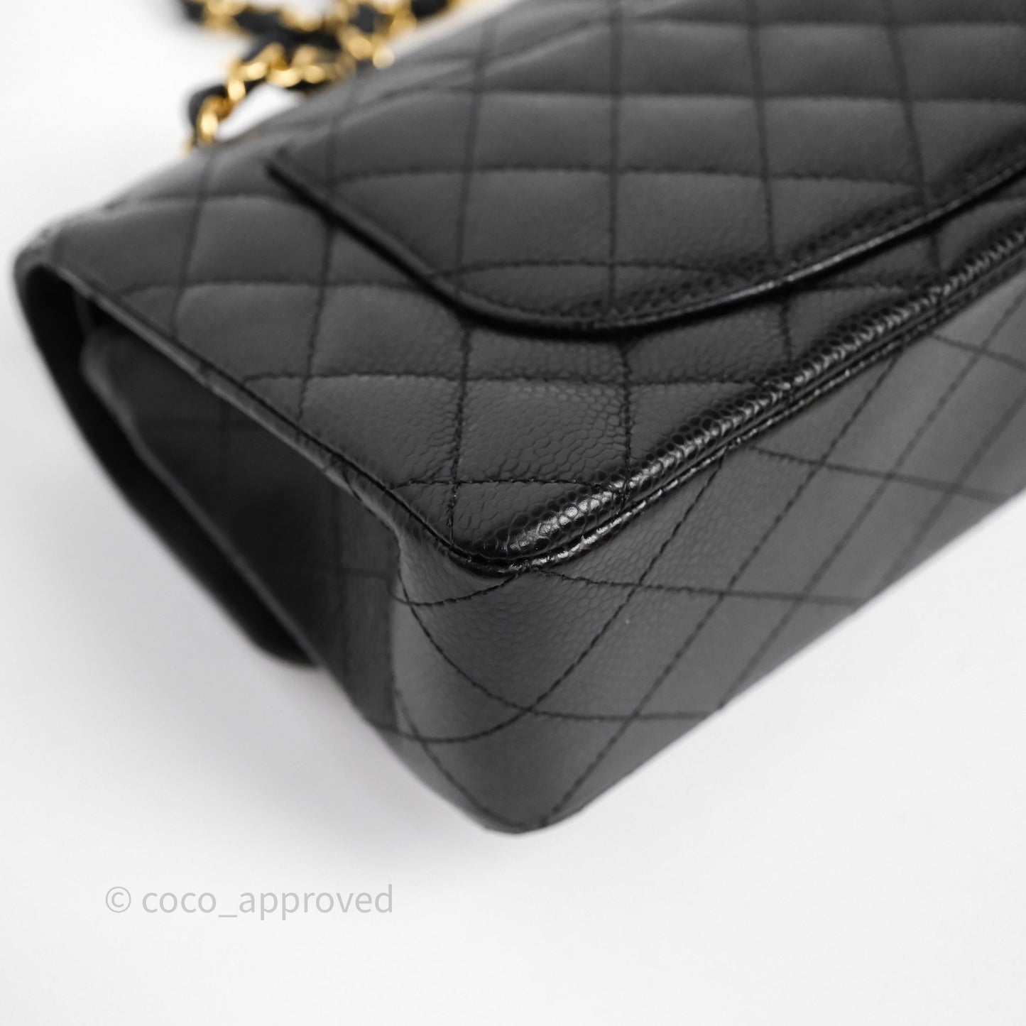 Chanel Small Classic Flap Quilted Black Caviar Gold Hardware