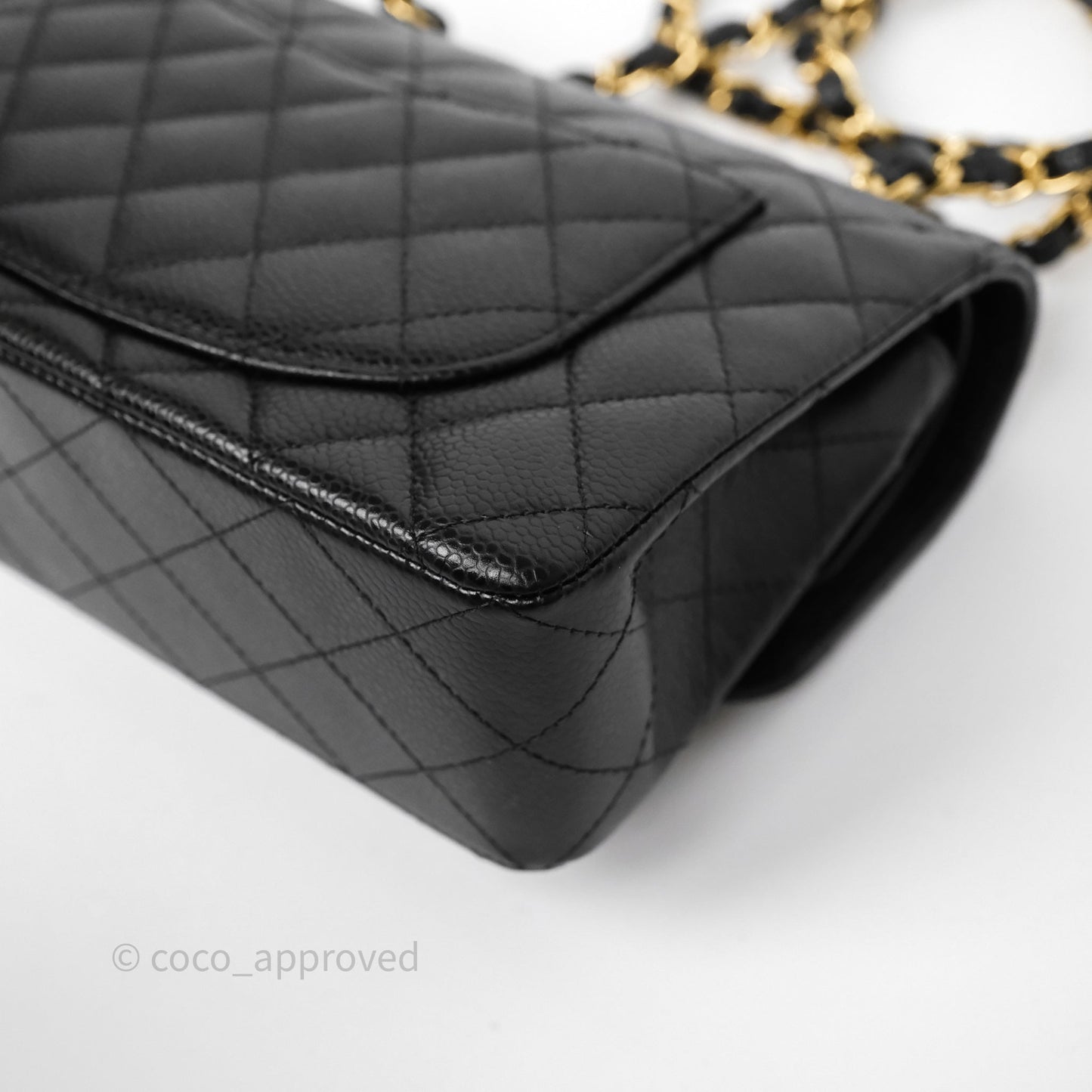 Chanel Small Classic Flap Quilted Black Caviar Gold Hardware