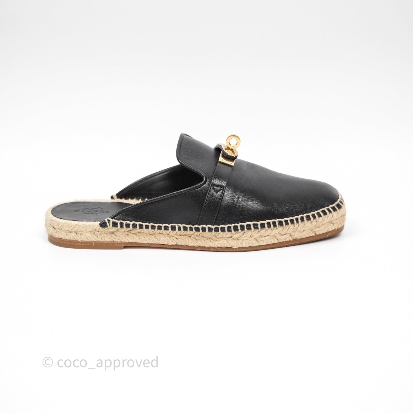 Hermes Feria Espadrille Noir Size 36
