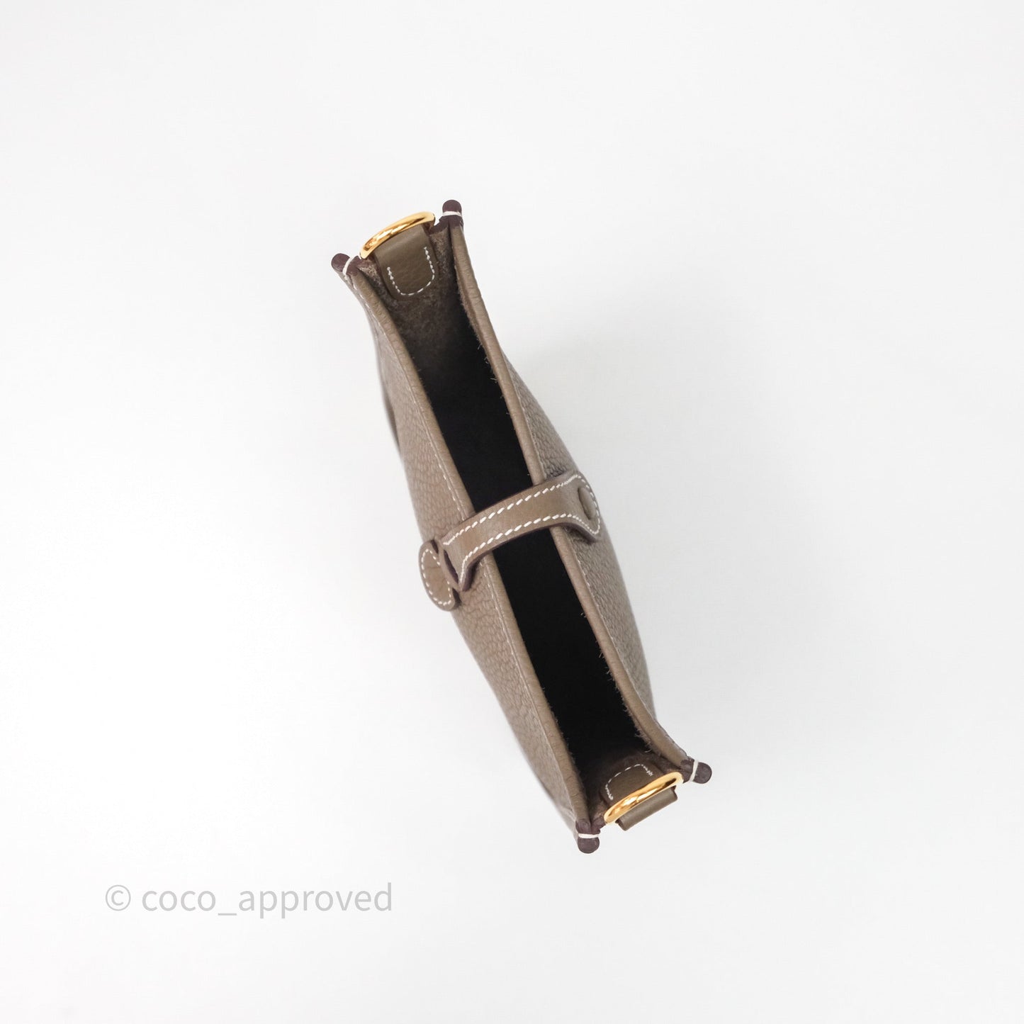 Hermès Mini Evelyne 16 Etoupe 18 Clemence Gold Hardware
