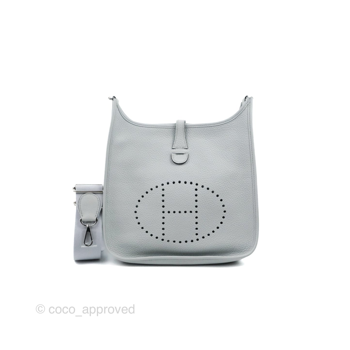 Hermes Evelyne III 29 Bleu Pale Clemence Palladium Hardware