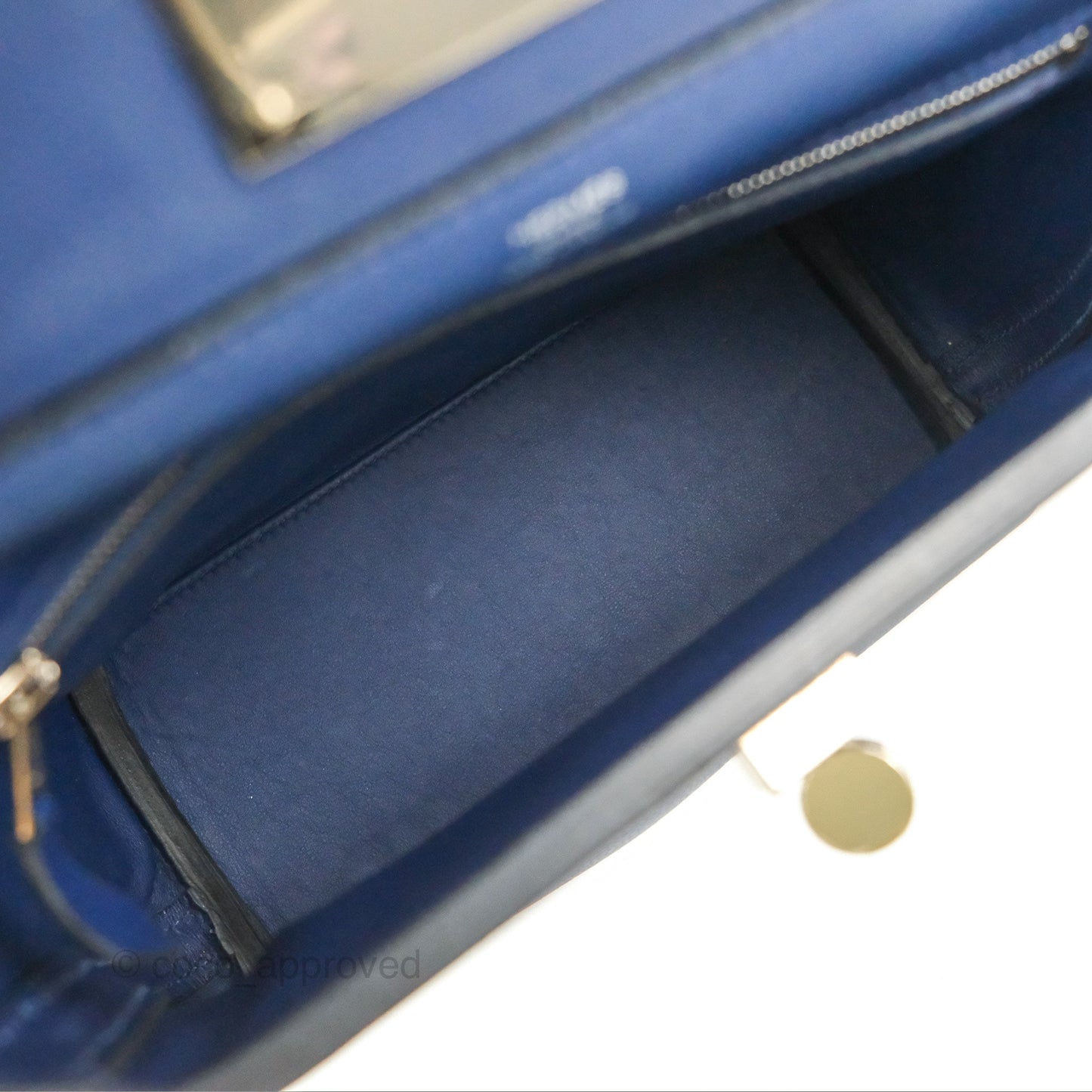 Hermès 24/24 21 Mini Bleu Saphir Evercolor/Swift Palladium Hardware