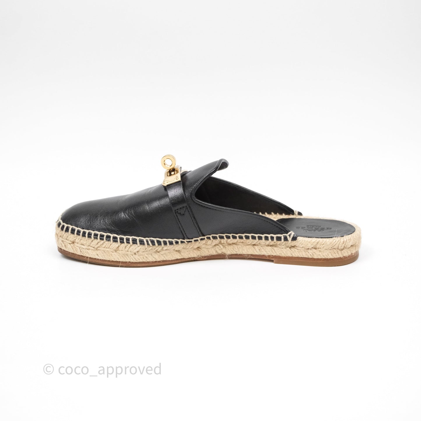 Hermes Feria Espadrille Noir Size 36