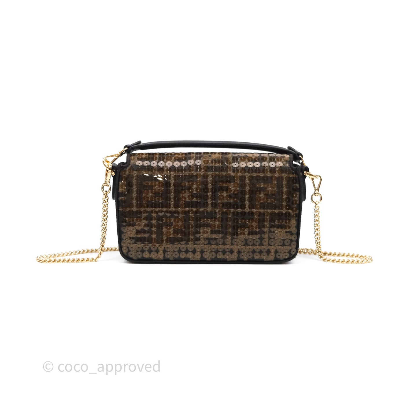 Fendi Mini Baguette Bag FF Jacquard Sequins