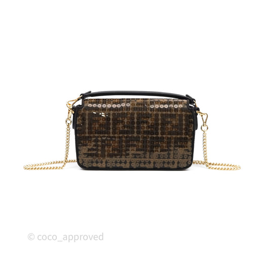 Fendi Mini Baguette Bag FF Jacquard Sequins
