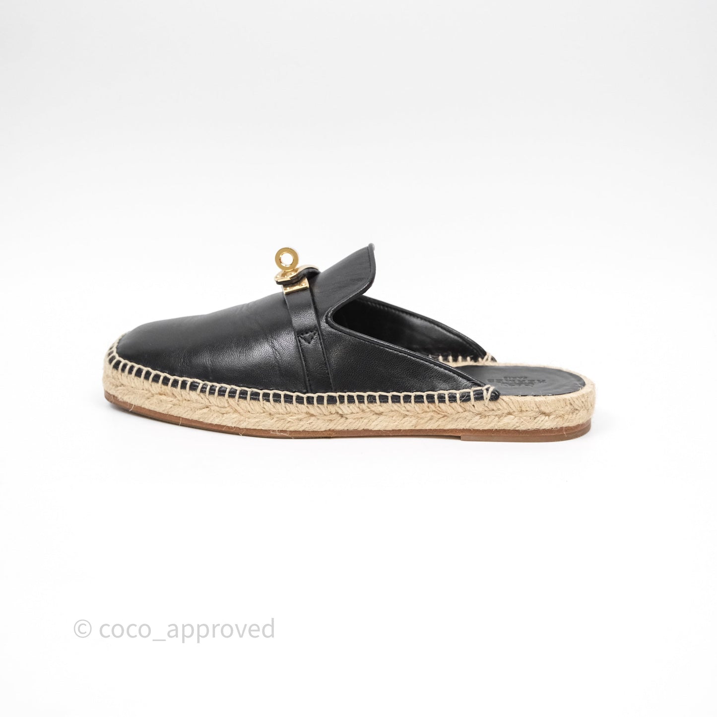 Hermes Feria Espadrille Noir Size 36