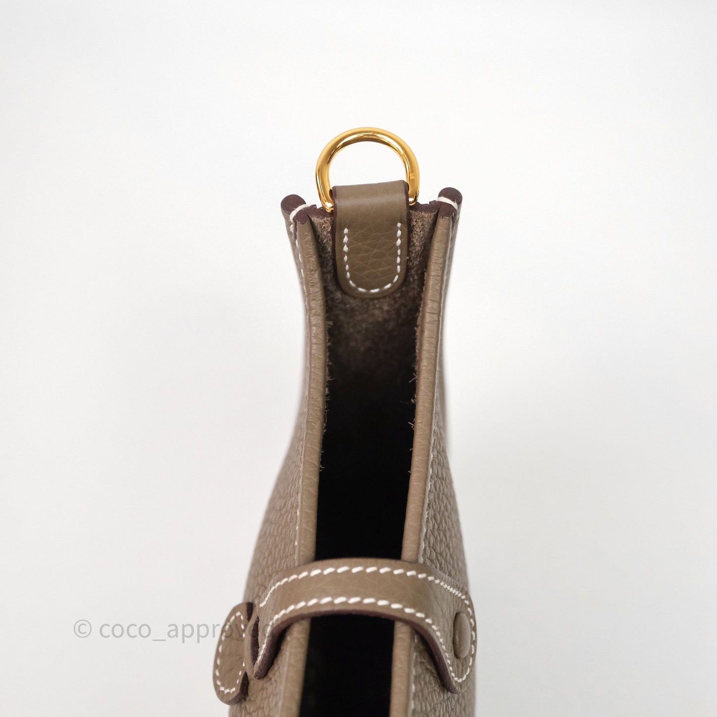 Hermès Mini Evelyne 16 Etoupe 18 Clemence Gold Hardware