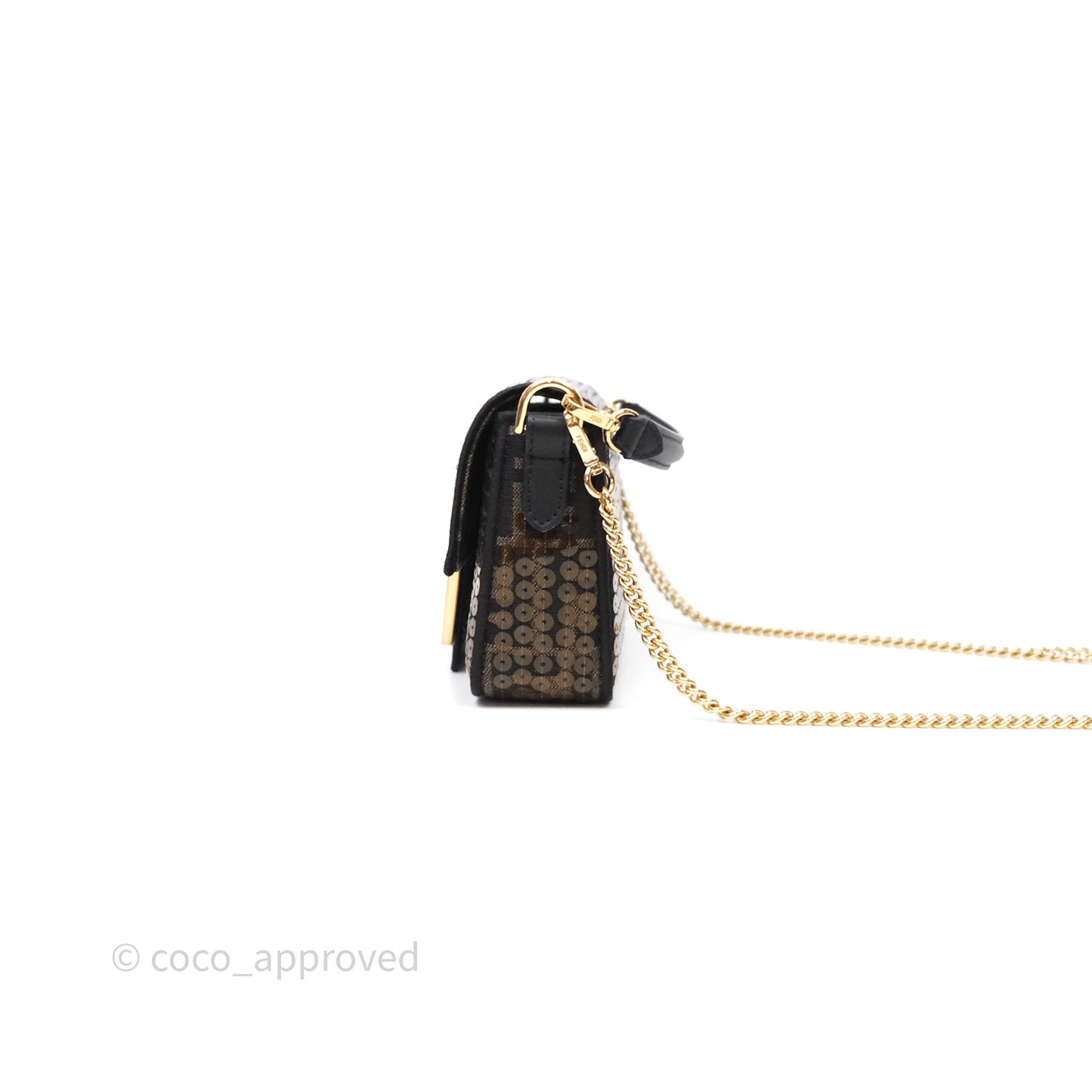 Fendi Mini Baguette Bag FF Jacquard Sequins